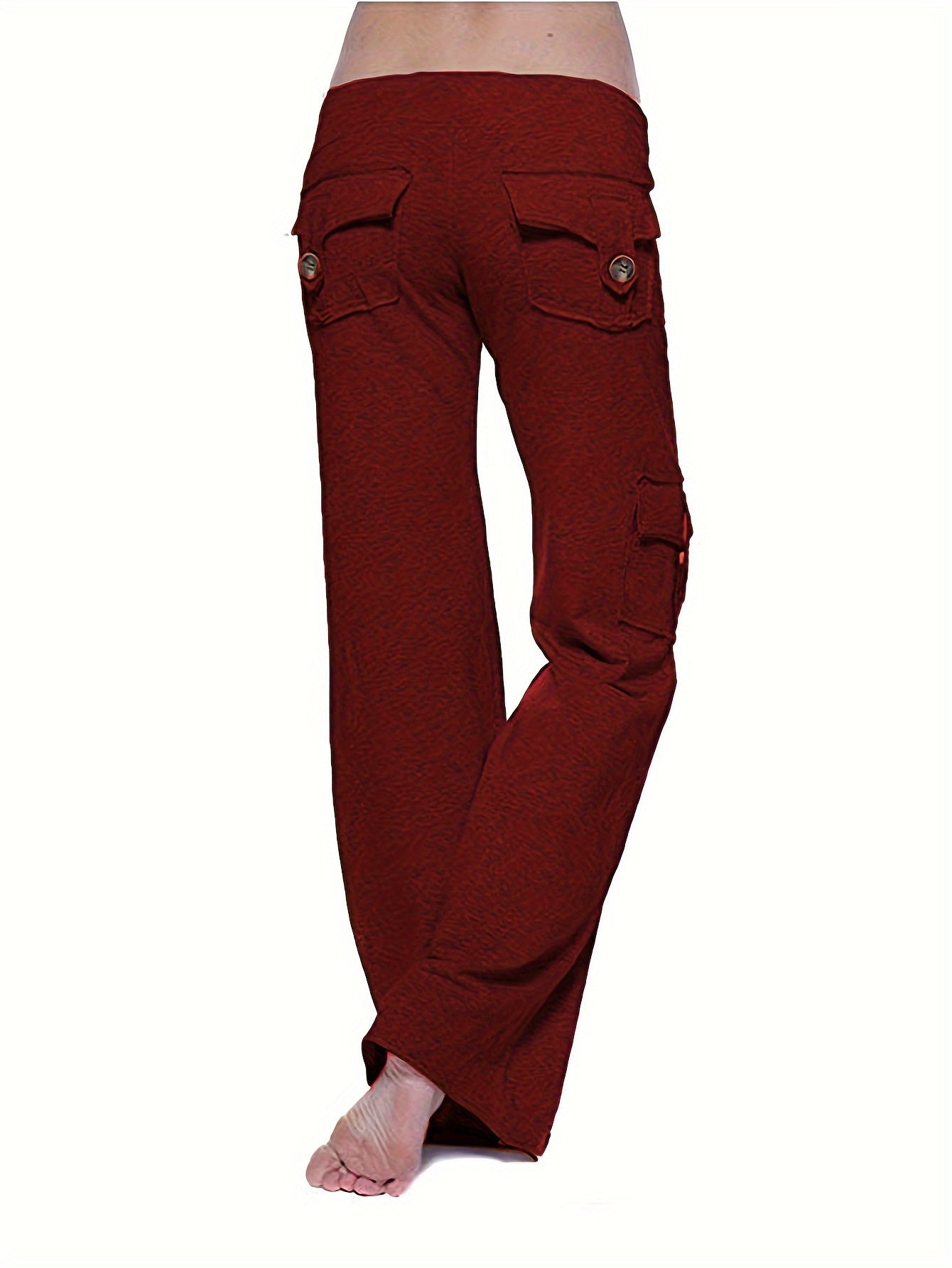Womens Cargo Hiking Pants Elastic Waist Outdoor Quick Dry Athletic Workout Lounge Pants Joggers Bell Bottoms