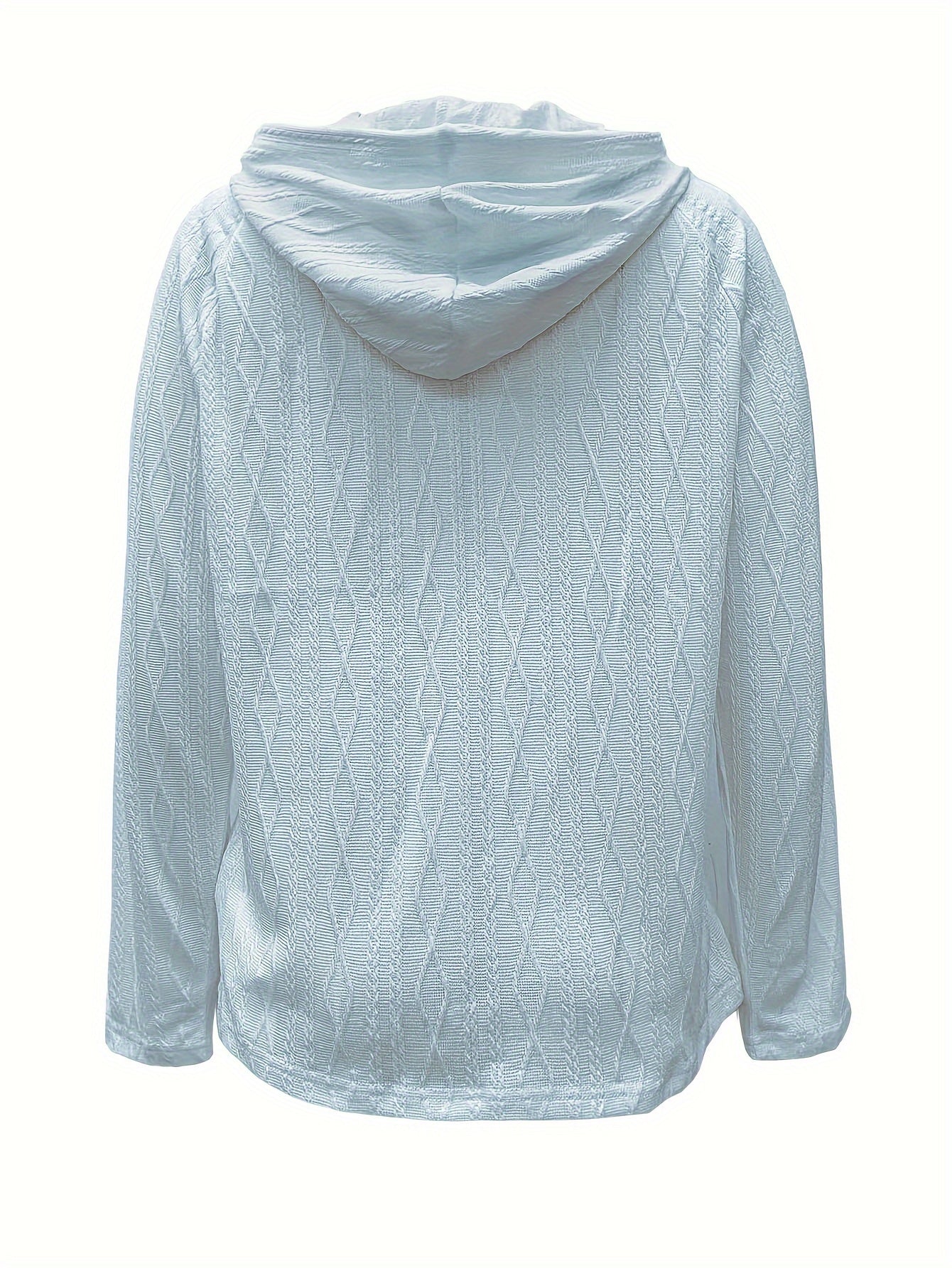 Cozy Cable Knit Sweater - Soft, Long Sleeve, Drawstring Hooded