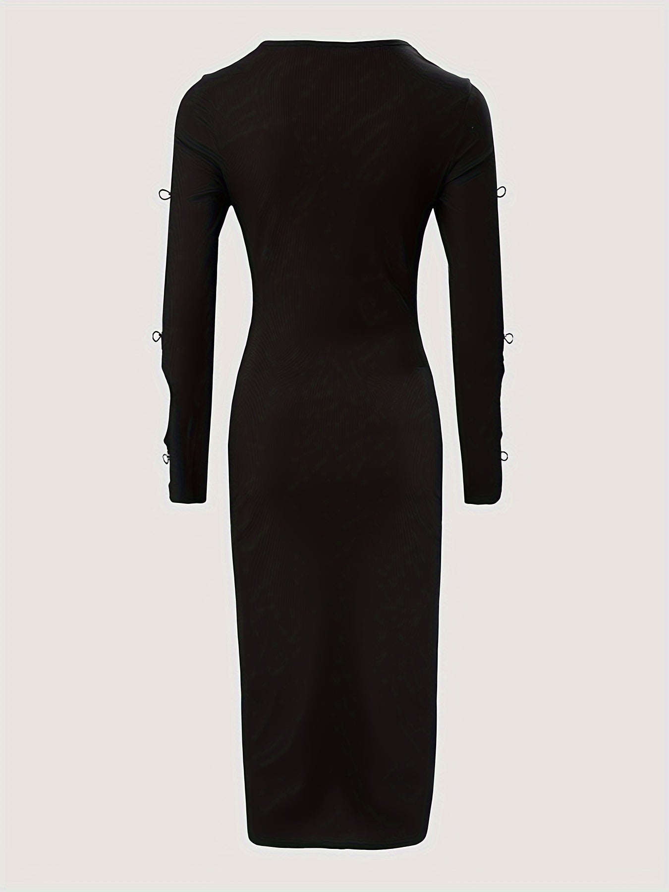 Elegant Long Sleeve Bodycon Midi Dress