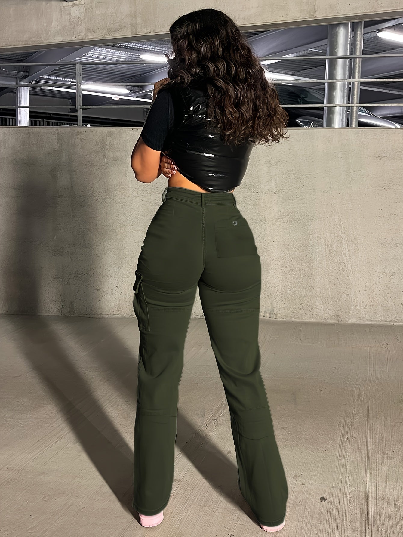 Women's Retro Style Denim Pocket Pants