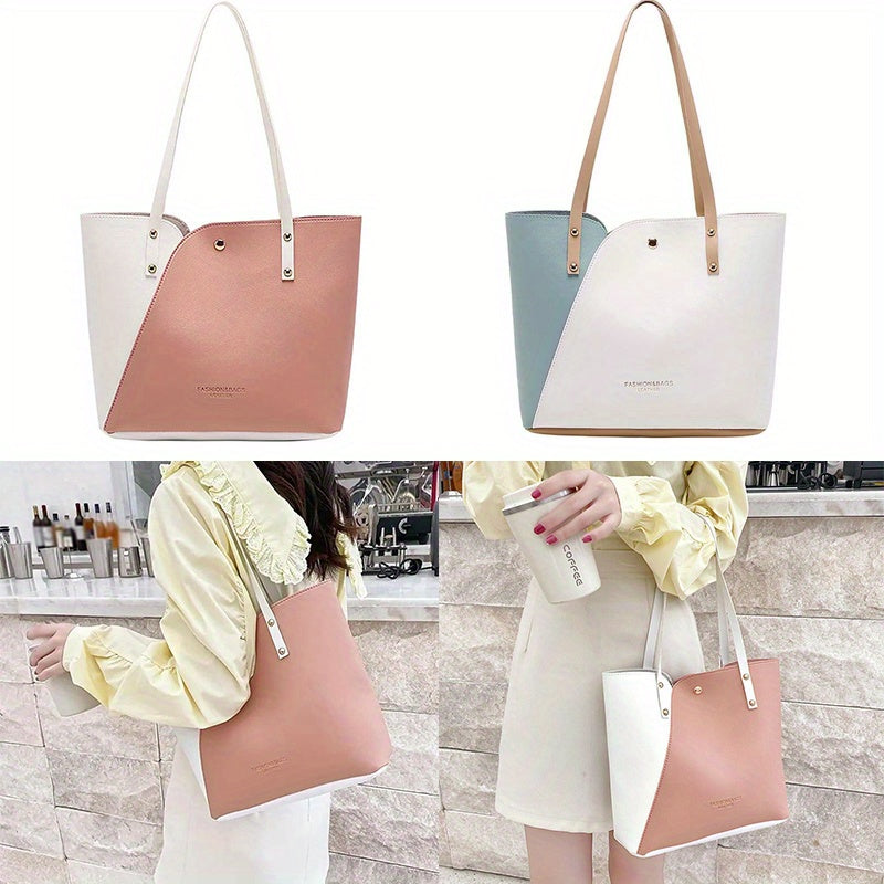 1 bolso de mano espacioso y lujoso de cuero suave para dama