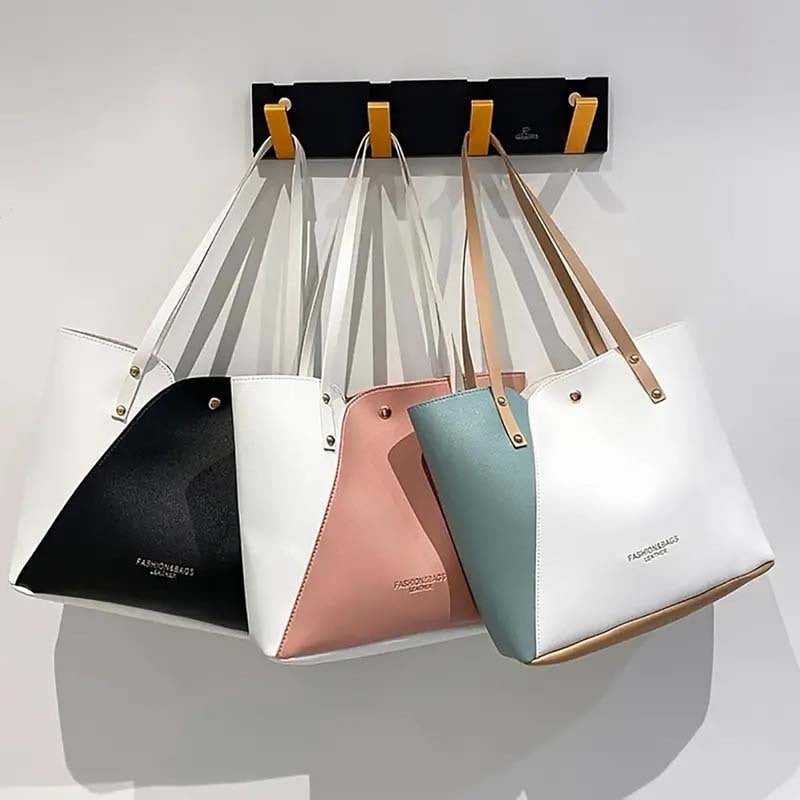 1 bolso de mano espacioso y lujoso de cuero suave para dama