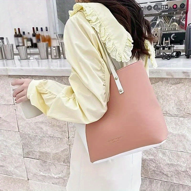 1 bolso de mano espacioso y lujoso de cuero suave para dama