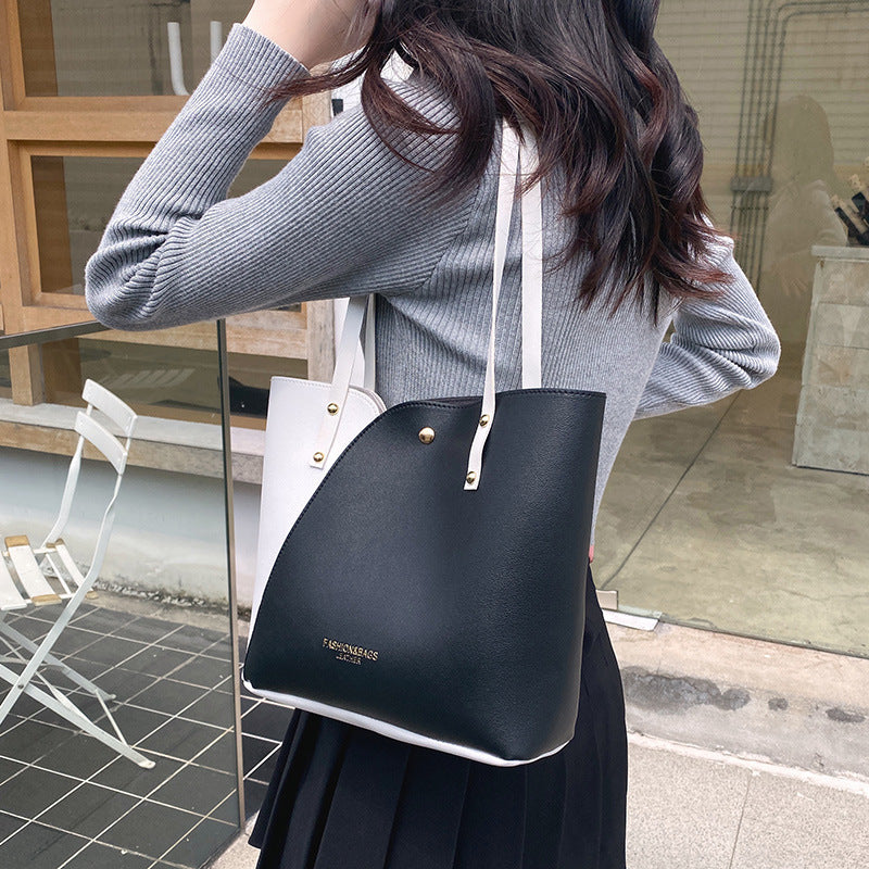 1 bolso de mano espacioso y lujoso de cuero suave para dama