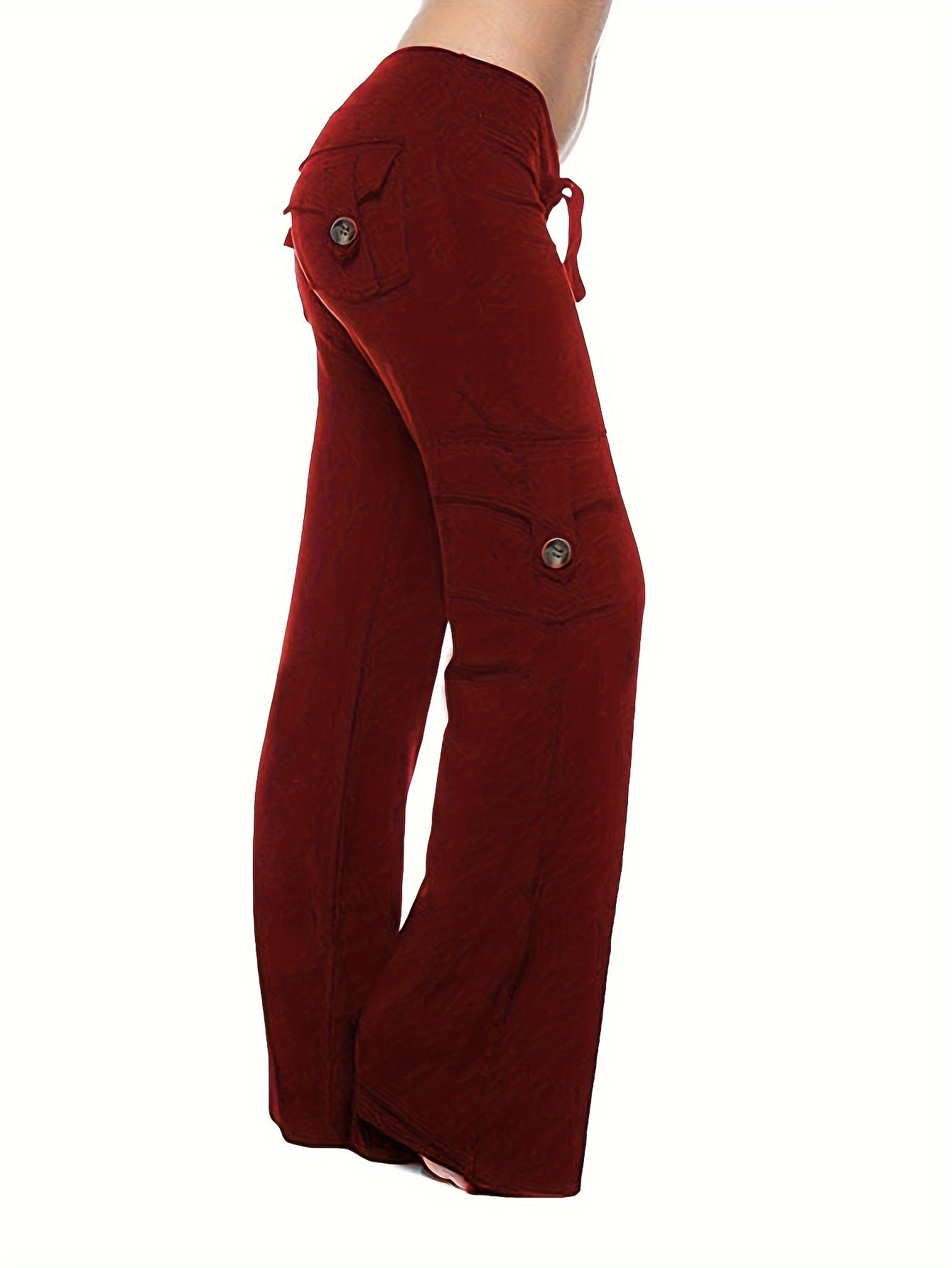 Womens Cargo Hiking Pants Elastic Waist Outdoor Quick Dry Athletic Workout Lounge Pants Joggers Bell Bottoms