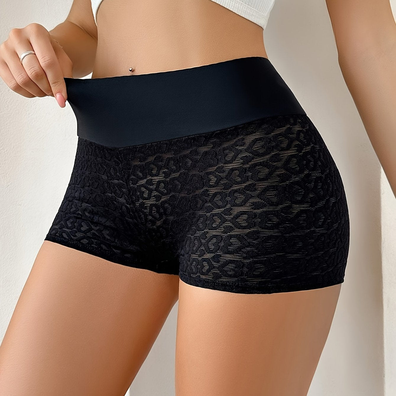 1pc European And American High Elastic High Waist Comfortable Women's Flat Leg Pants