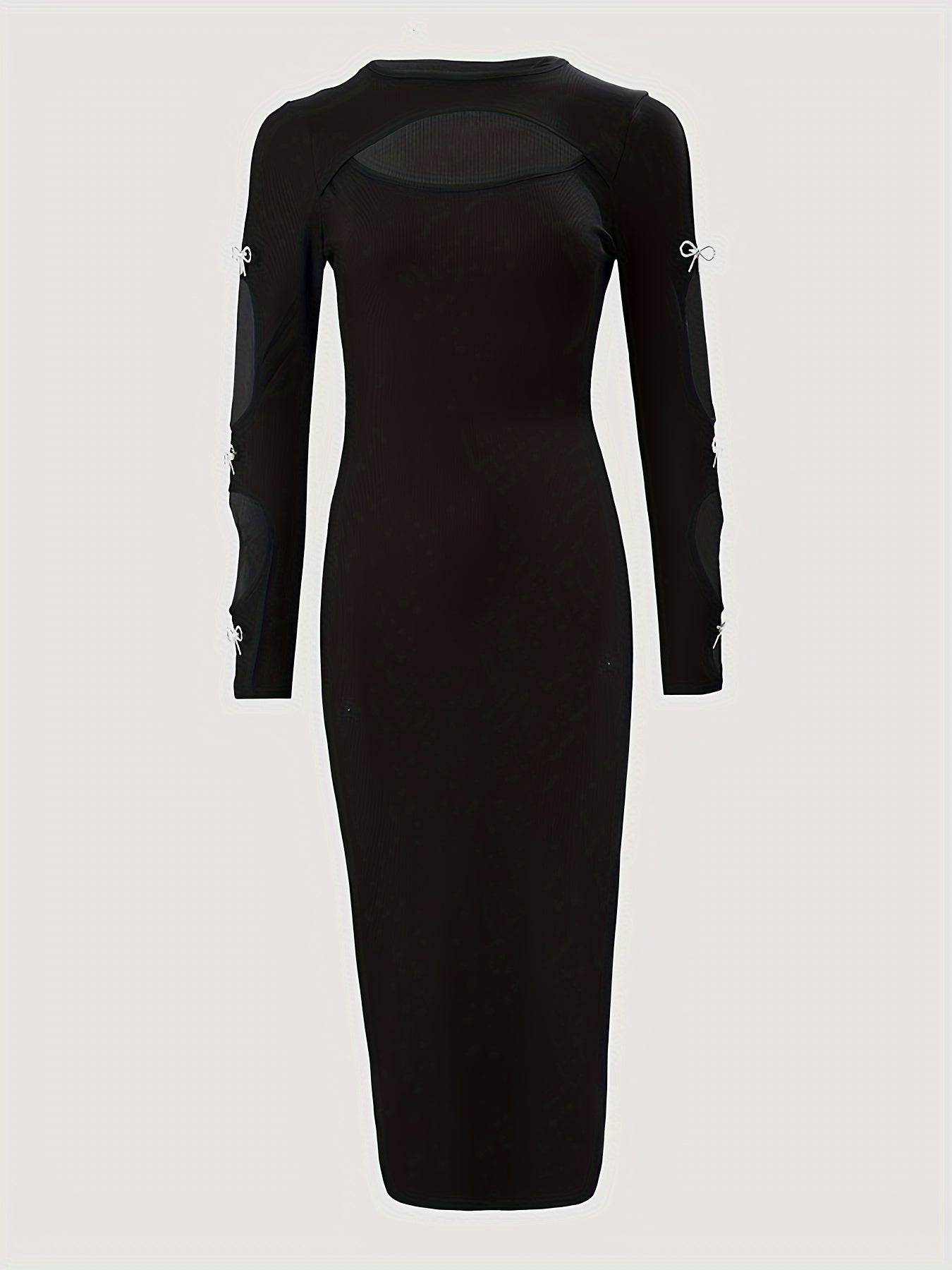 Elegant Long Sleeve Bodycon Midi Dress