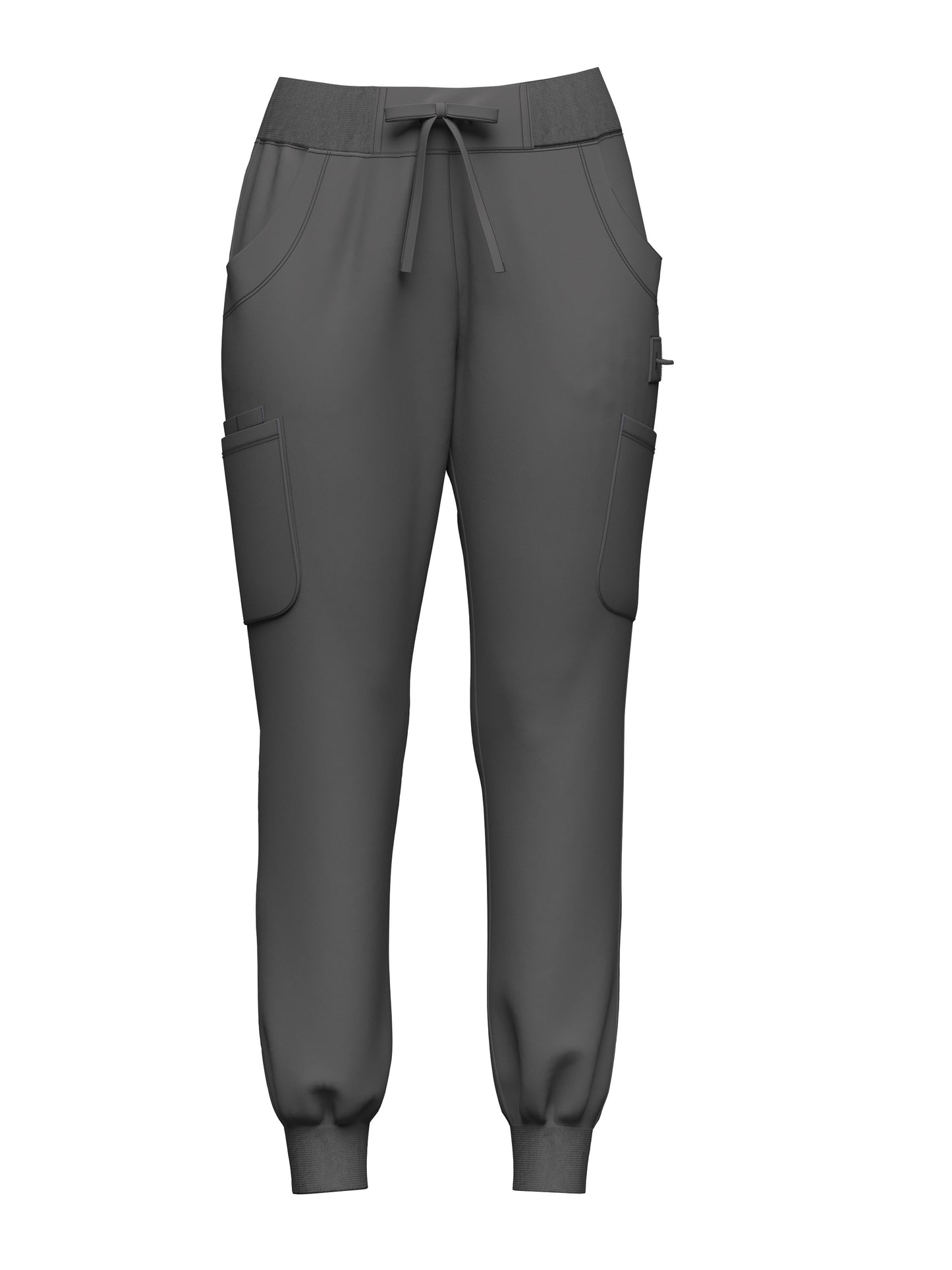 Pantalones de chándal cómodos y elásticos acanalados: pantalones de uniforme sanitario suaves, transpirables y funcionales con bolsillos para mujeres: ideales para profesionales médicos y para uso diario