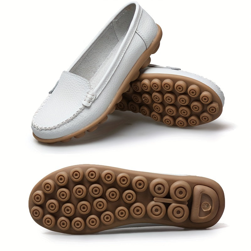 Cozy Comfort Round Toe Loafers - Soft, Lightweight, Slip-on Design