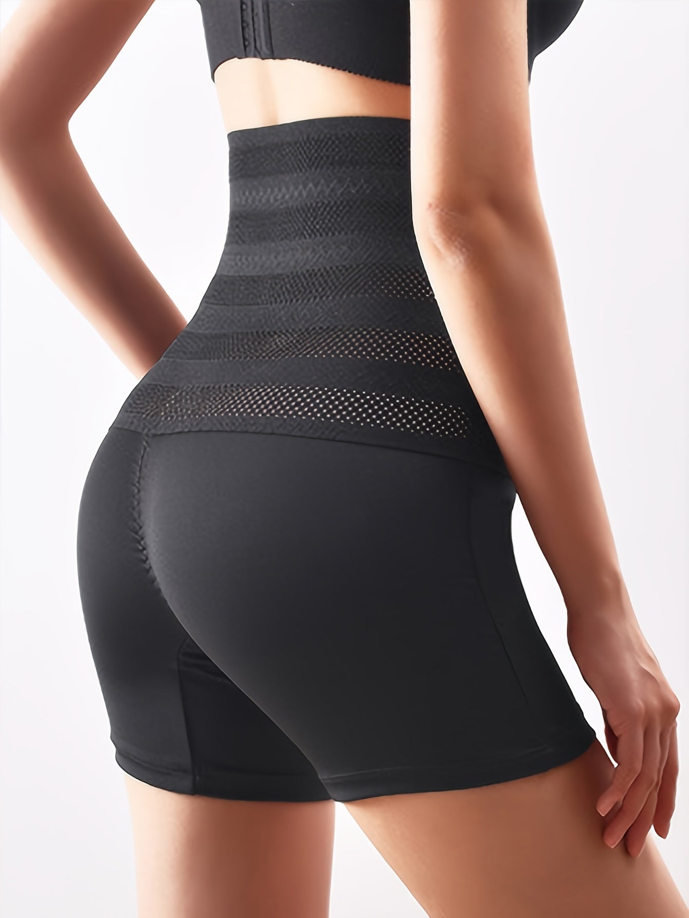 Plus Size Womens Sculpting Jegging Shorts - High Waist Tummy Control, Butt Lifting, Comfortable Polyester Knit Fabric, Solid Color, Shaping and Smoothing Underwear for a Flattering Silhouette