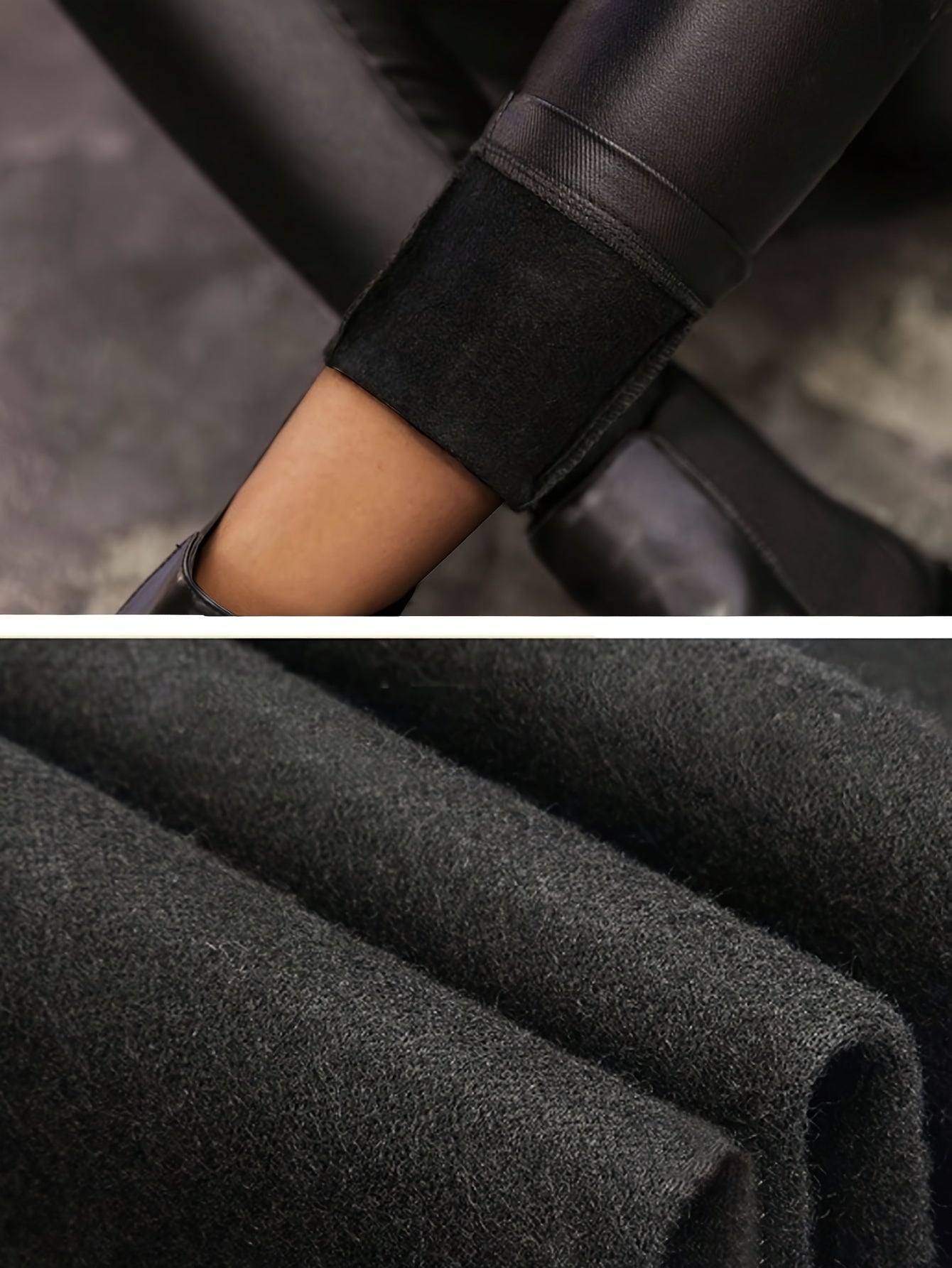 Pantalones ajustados de piel sintética con estilo: pantalones ajustados de cintura alta para mujer para primavera y verano: ropa informal cómoda, elástica y versátil para uso diario