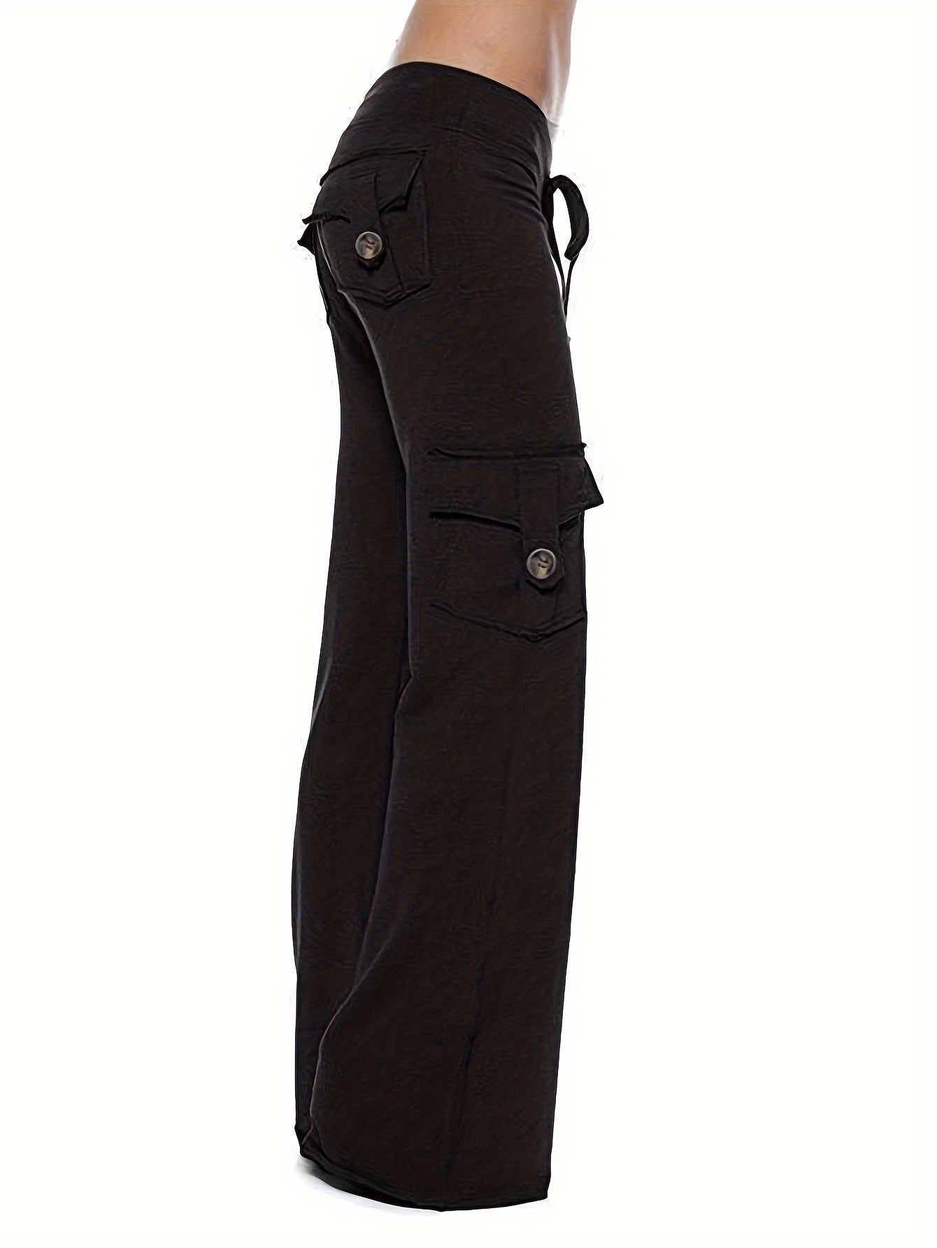 Womens Cargo Hiking Pants Elastic Waist Outdoor Quick Dry Athletic Workout Lounge Pants Joggers Bell Bottoms