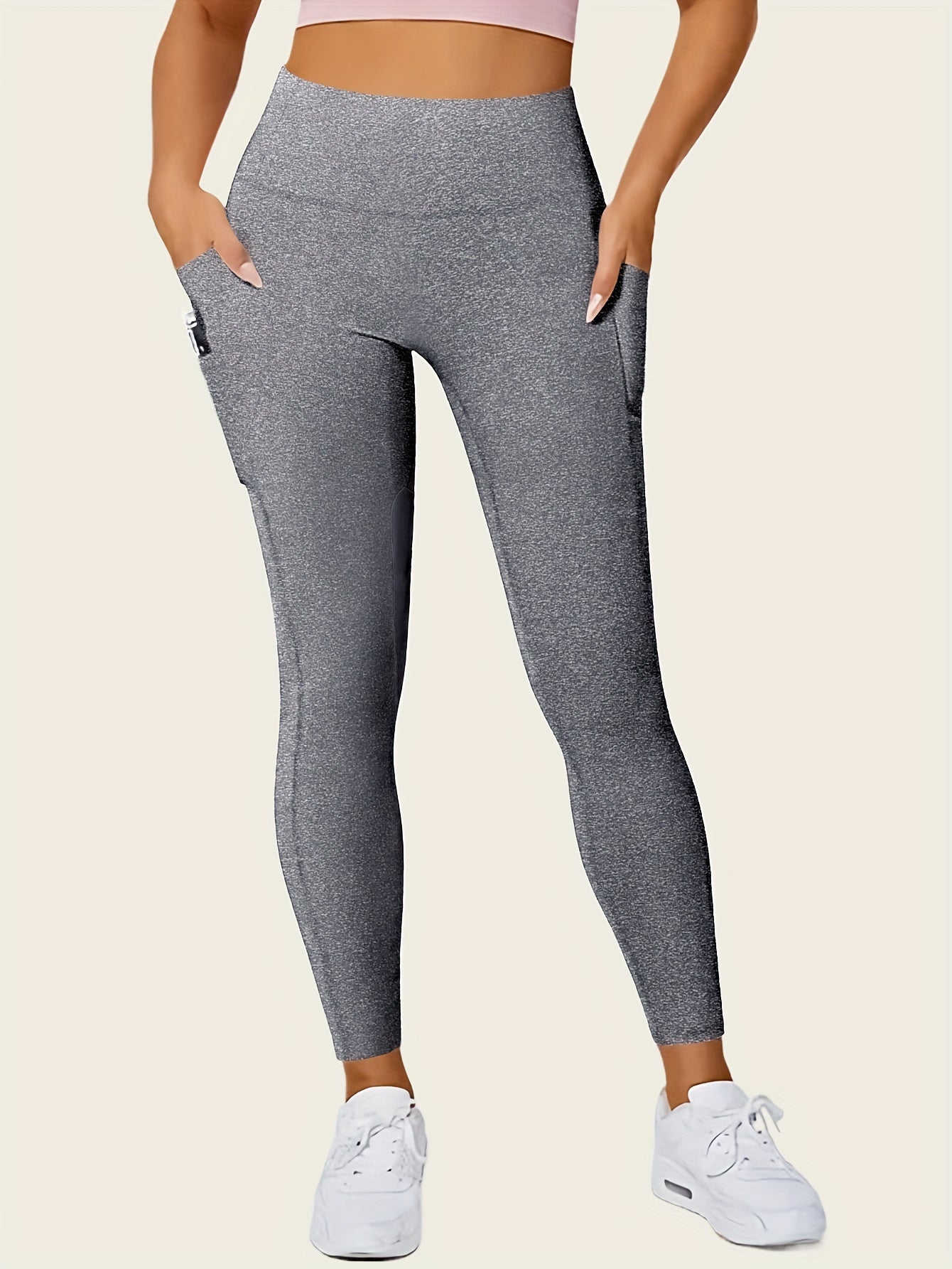Butt-Lifting High-Waisted Seamless Leggings - Sculpting, Smoothing, and Lifting Shapewear with Phone Pockets and Four-Way Stretch Fabric - Women's Underwear and Shapewear for Comfort and Confidence