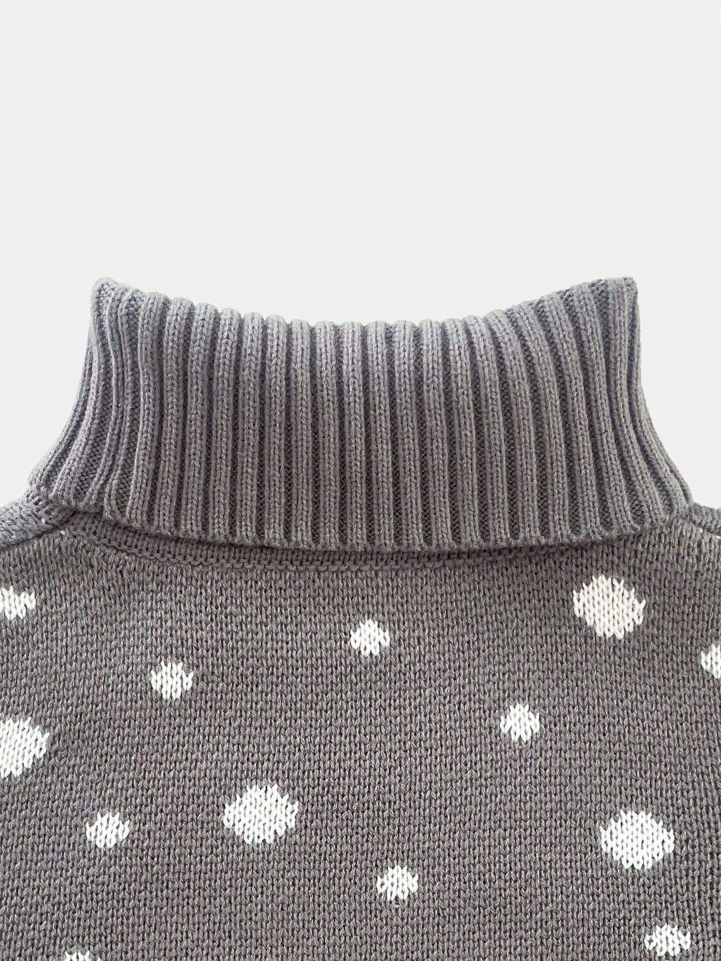 For Fall & Winter, Casual Long Sleeve Deer Pattern Turtle Neck Sweater, Women's Clothing
