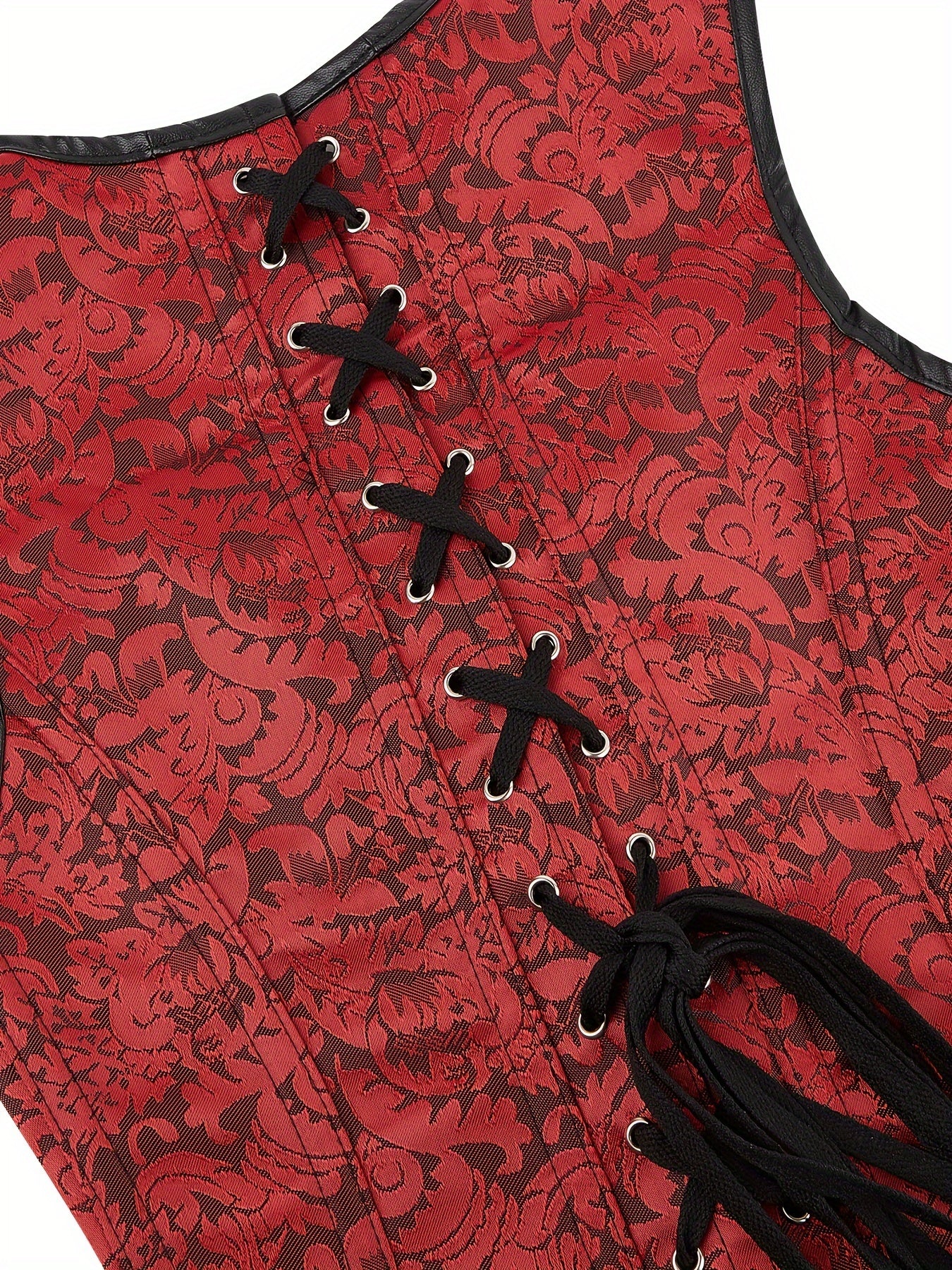 Women's Gothic Corset With Steel Boning, High Support Lingerie With Lace And Zipper Closure, Vintage Inspired Design