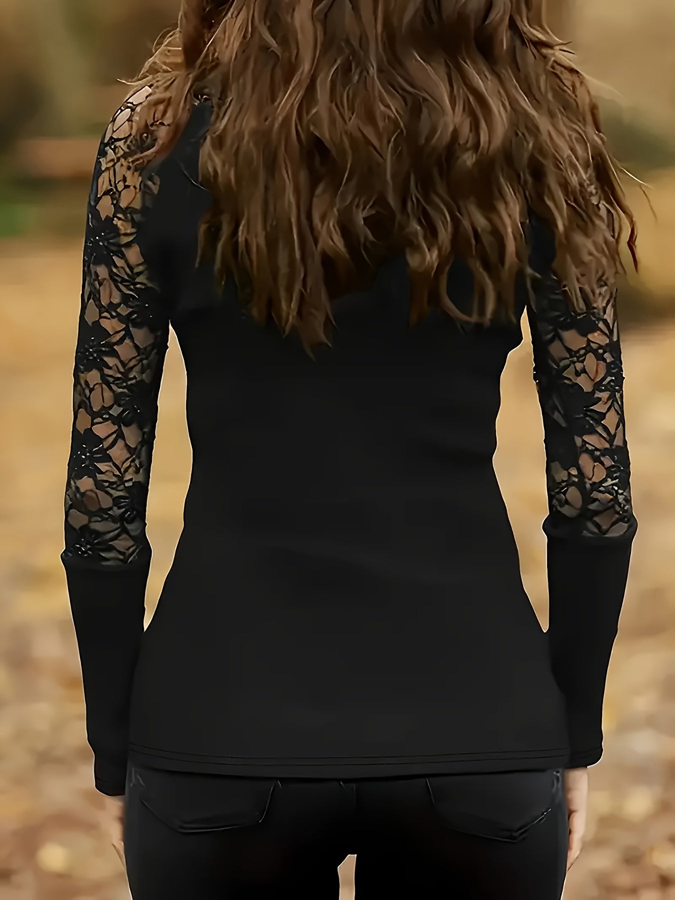 1 camiseta de manga larga con estampado de calavera floral gótica para mujer, camiseta informal de cuello alto de punto de poliéster y licra, camiseta de largo regular para todas las estaciones