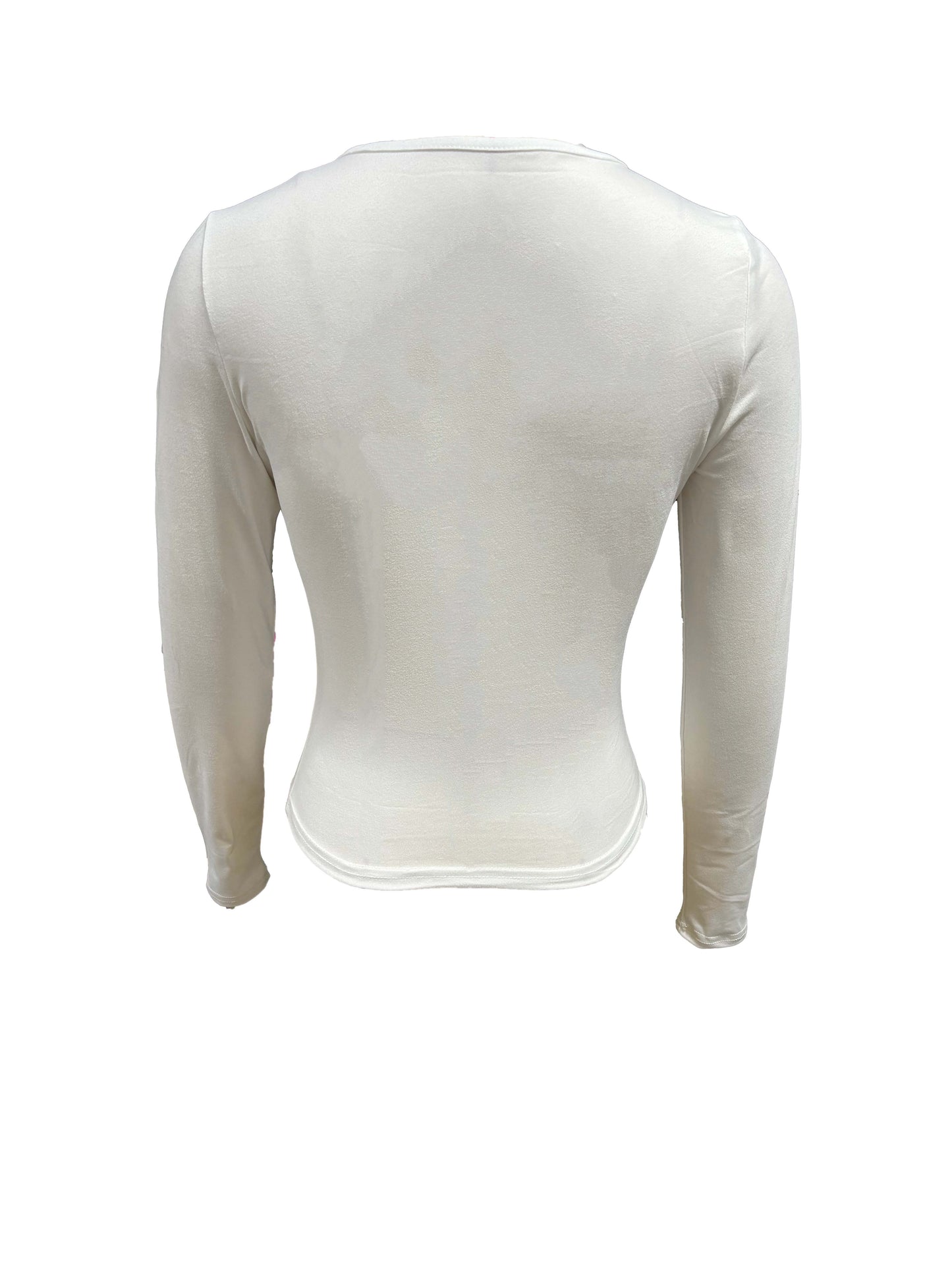 Letter Print Crew Neck T-shirt, Y2K Long Sleeve Top For Spring & Fall, Women's Clothing