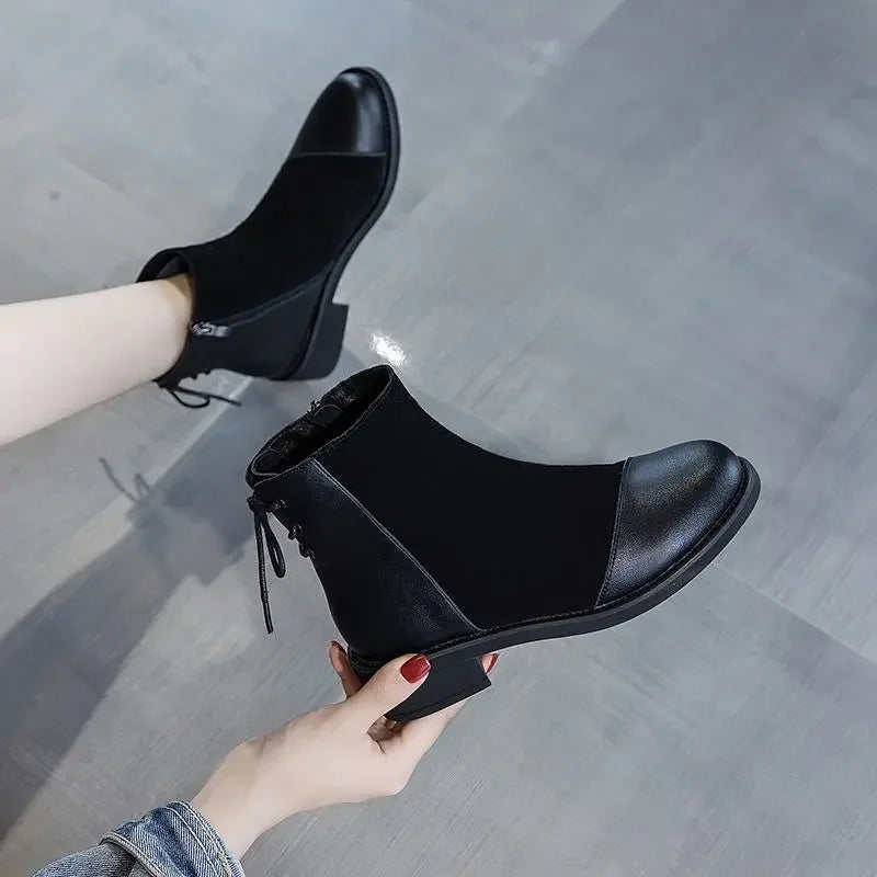 Botas Martin para mujer, estilo británico, tacón bajo