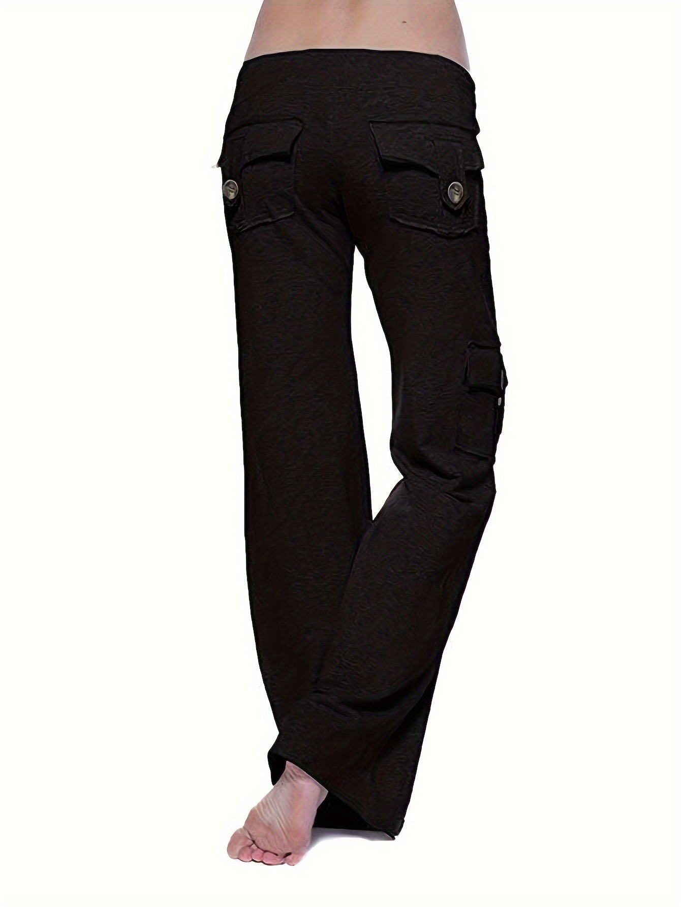Womens Cargo Hiking Pants Elastic Waist Outdoor Quick Dry Athletic Workout Lounge Pants Joggers Bell Bottoms