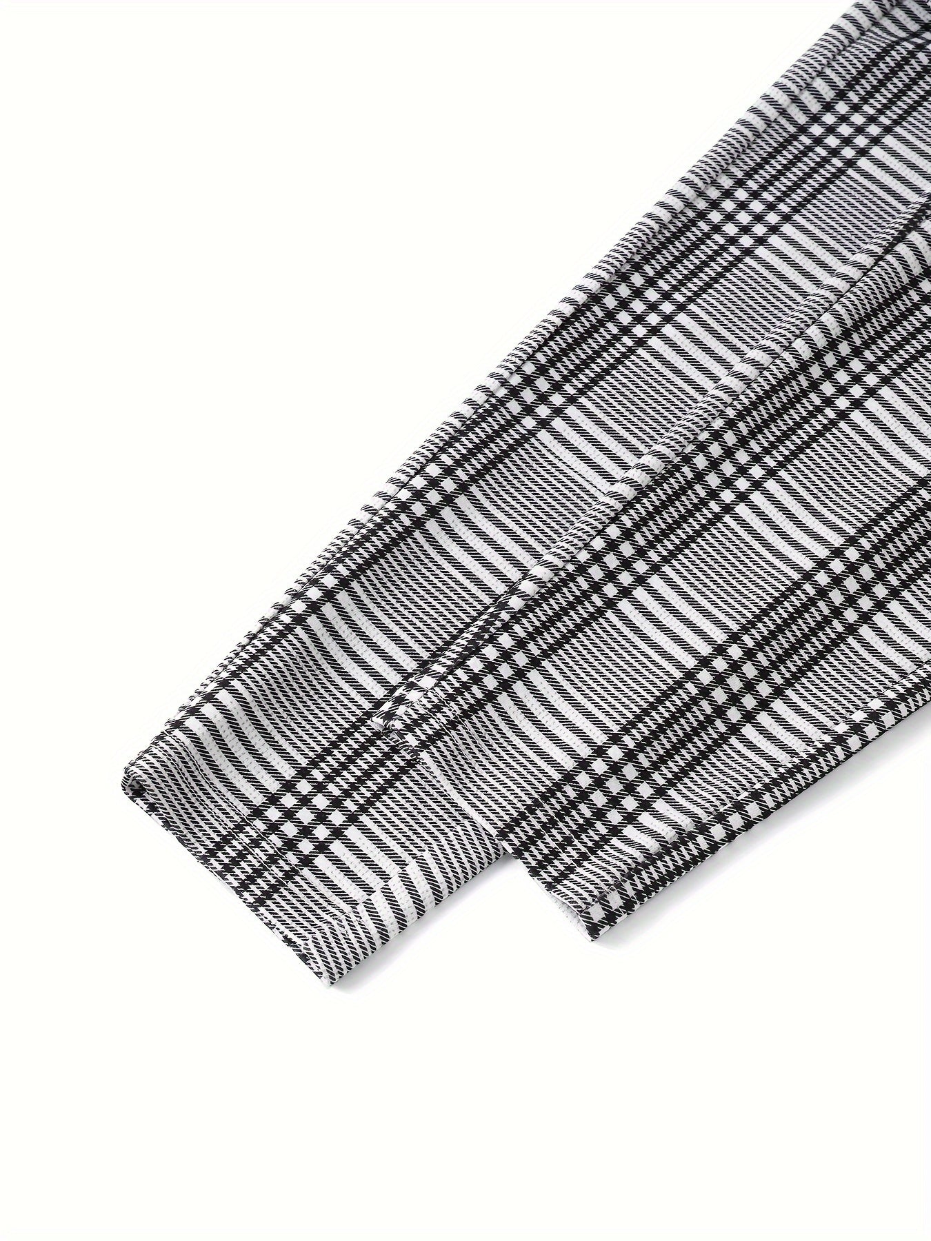 Stylish Plaid Pattern High Waist Tie Waist Pants - Women's Elegant Versatile Spring & Summer Pants with Comfortable Fit - Perfect for Casual Outings and Daily Wear