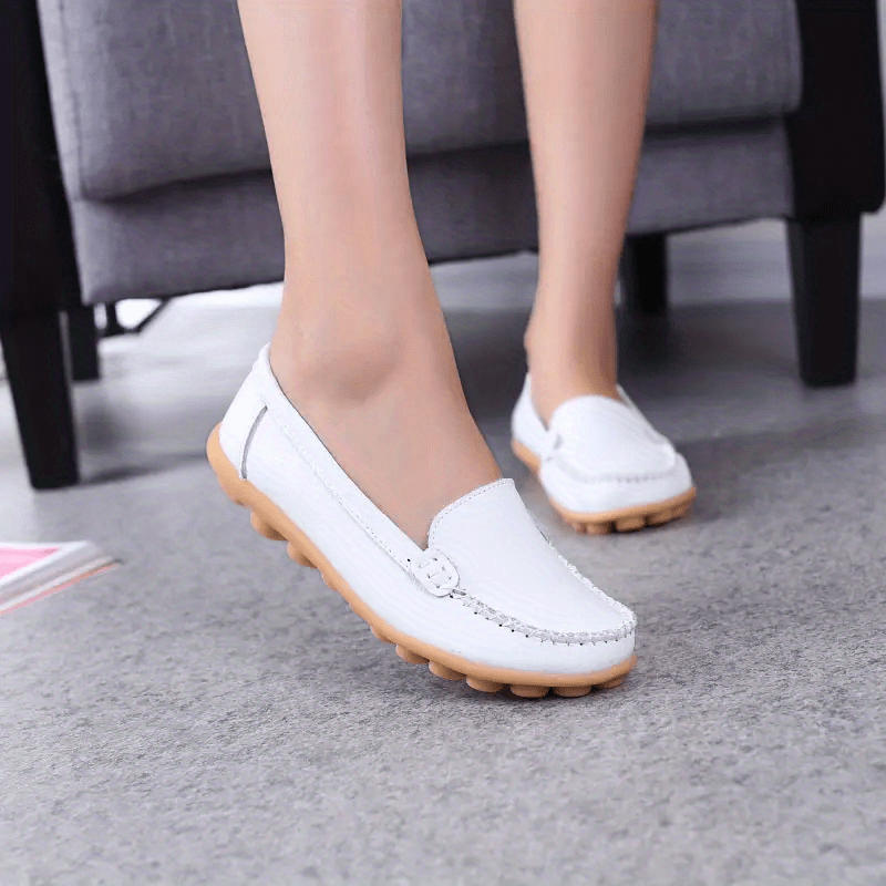 Cozy Comfort Round Toe Loafers - Soft, Lightweight, Slip-on Design