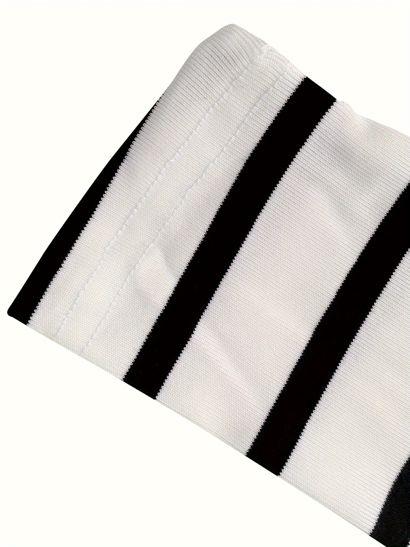 Conjunto de top corto de cuello redondo y manga larga y falda con estampado de rayas de cintura alta: tejido de poliéster de punto acanalado suave, atuendo elegante y chic para mujer, lavado a mano o limpieza en seco, para usar durante toda la temporada