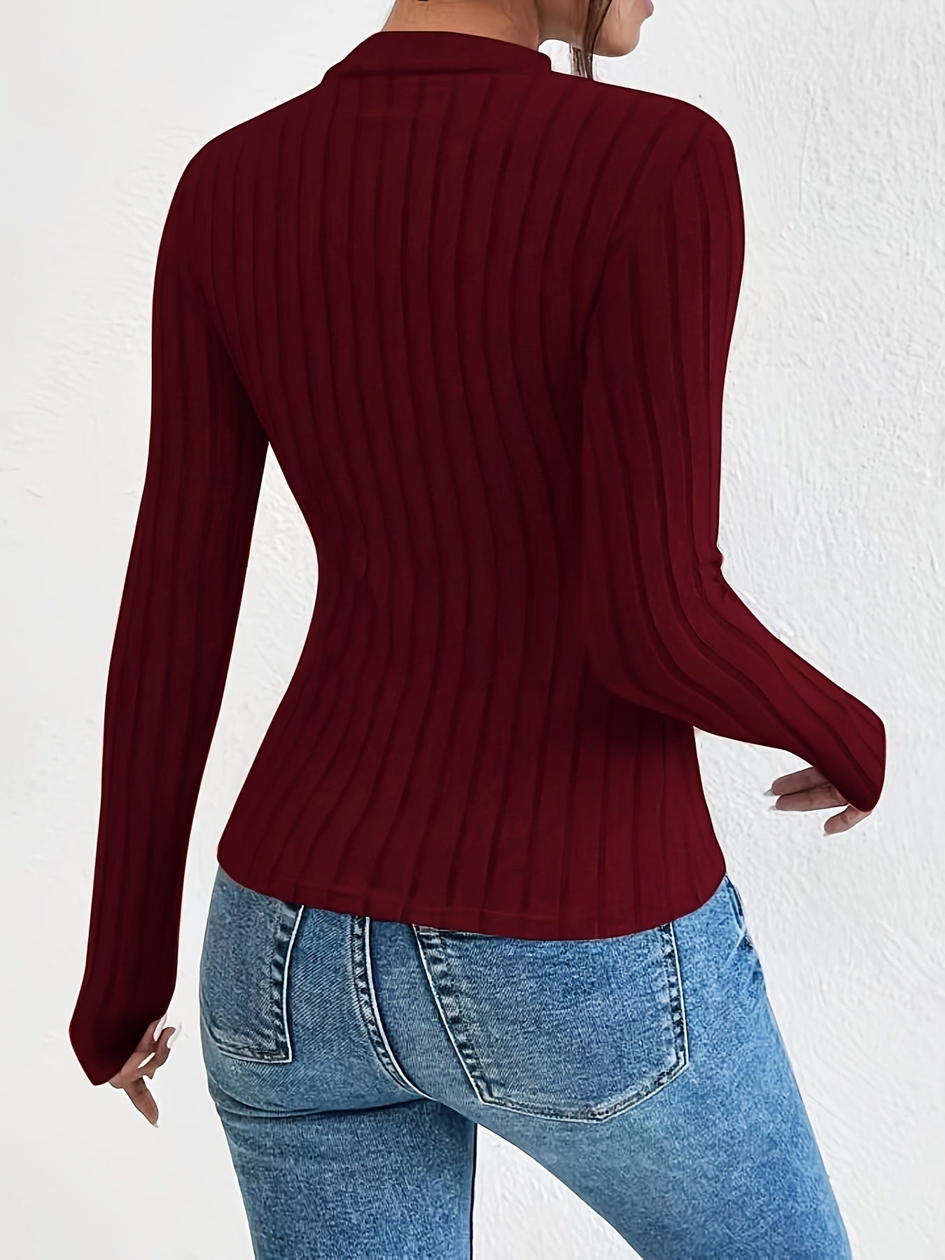 Soft Ribbed Knit Choker Top