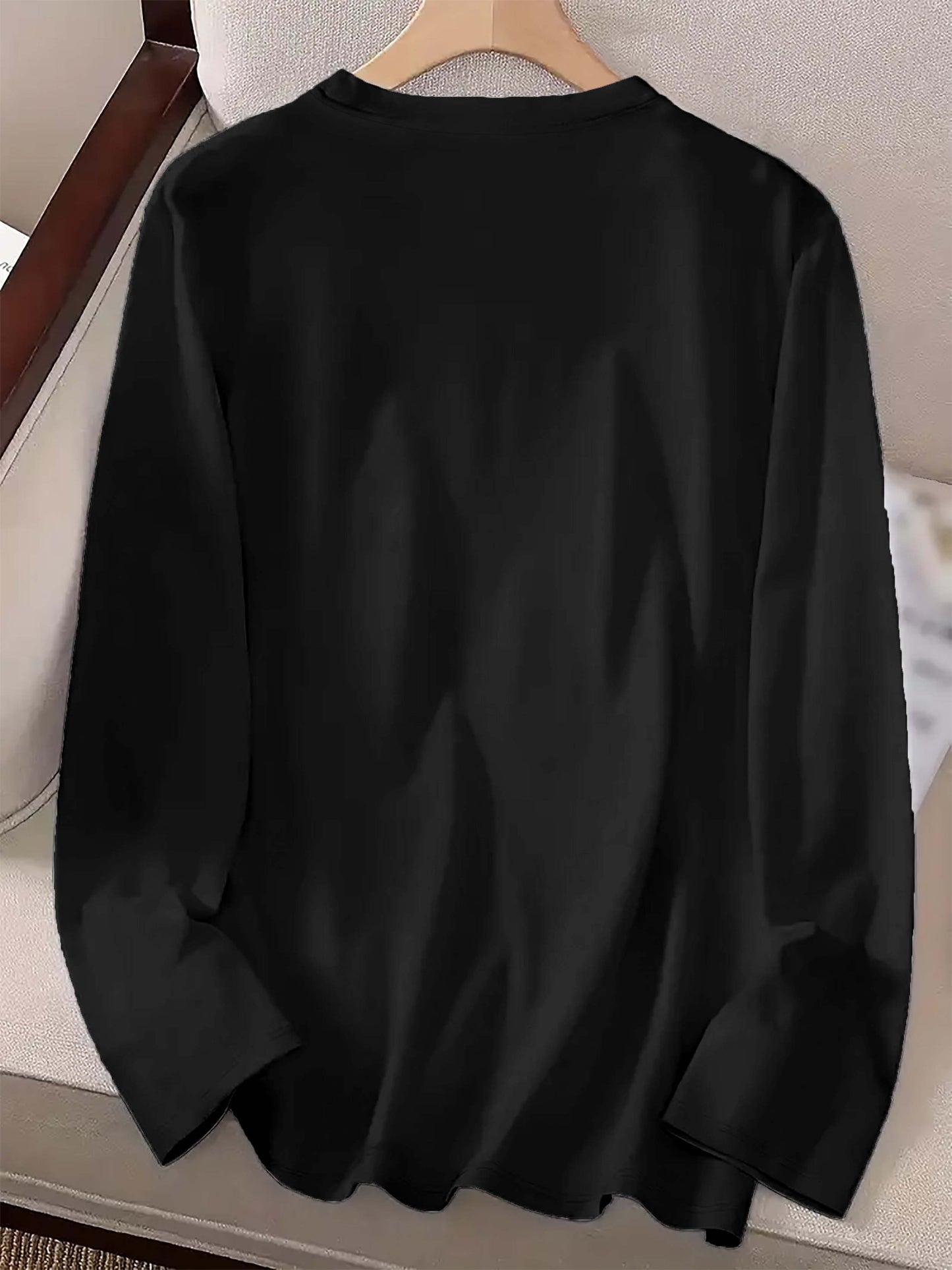 Paquete de 2 camisetas de cuello redondo y manga larga en colores sólidos vibrantes