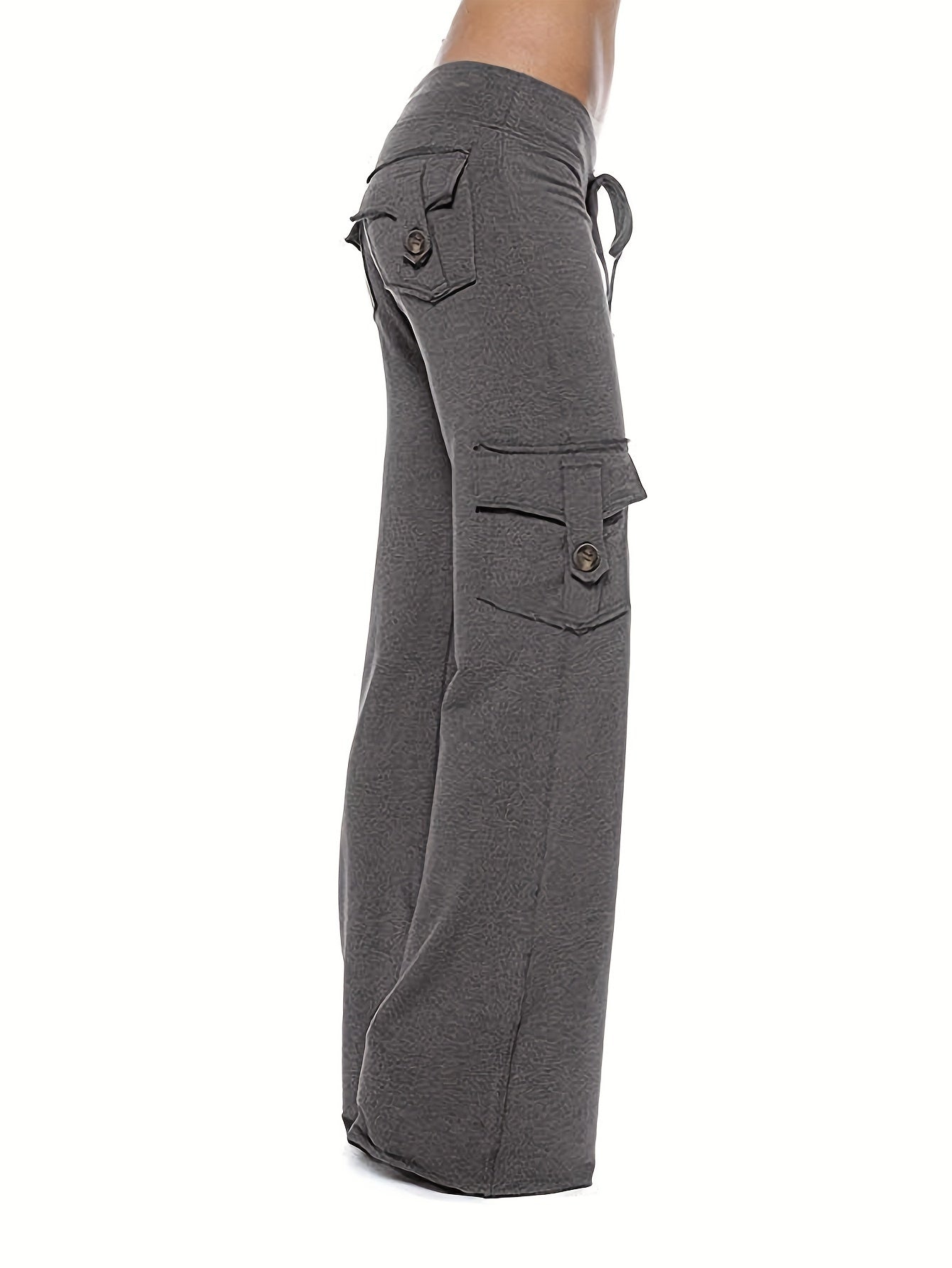 Womens Cargo Hiking Pants Elastic Waist Outdoor Quick Dry Athletic Workout Lounge Pants Joggers Bell Bottoms