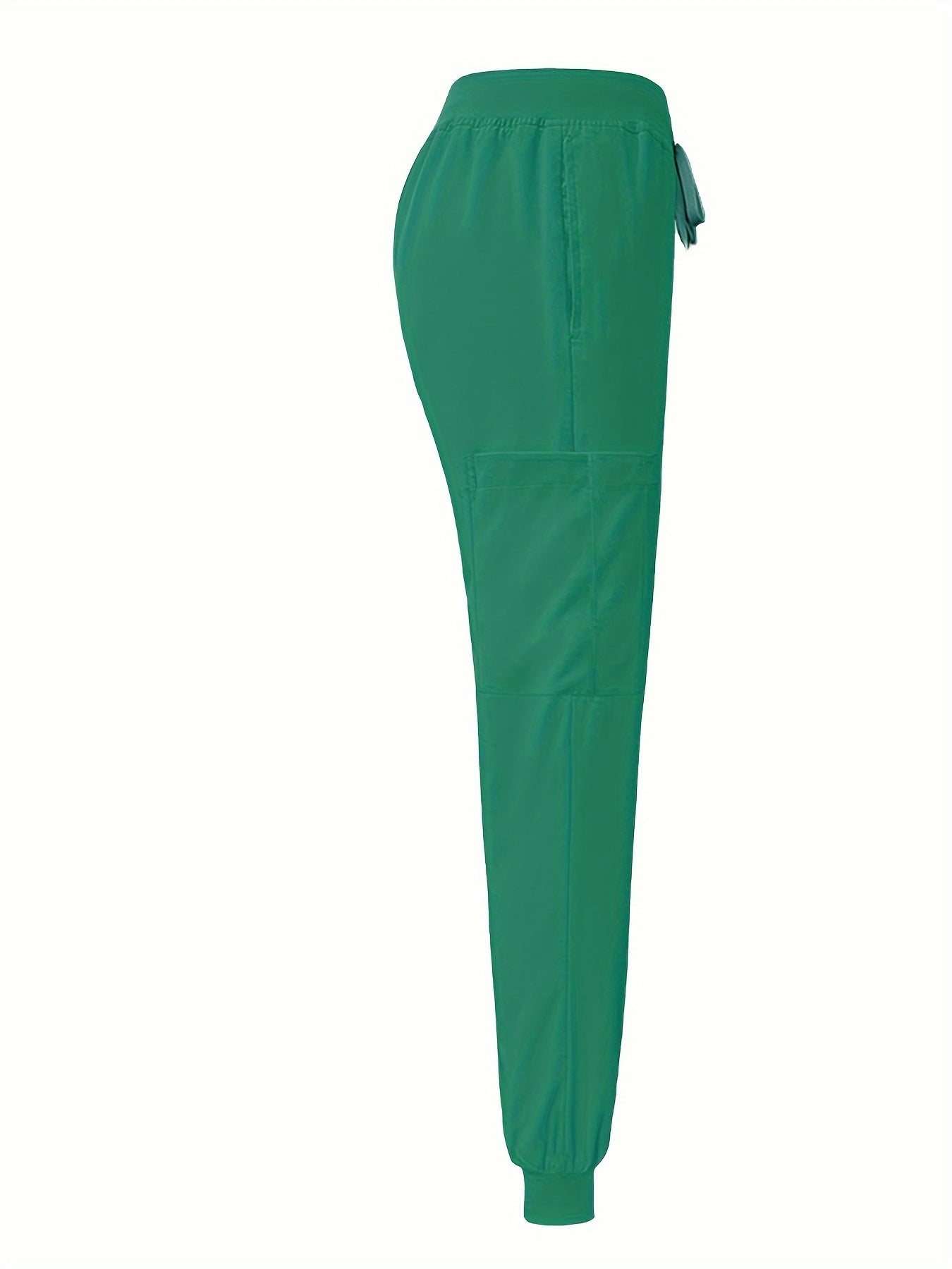 Pantalones de chándal ajustados con cordón, pantalones de cintura elástica de color sólido para uso sanitario en hospitales, ropa de mujer