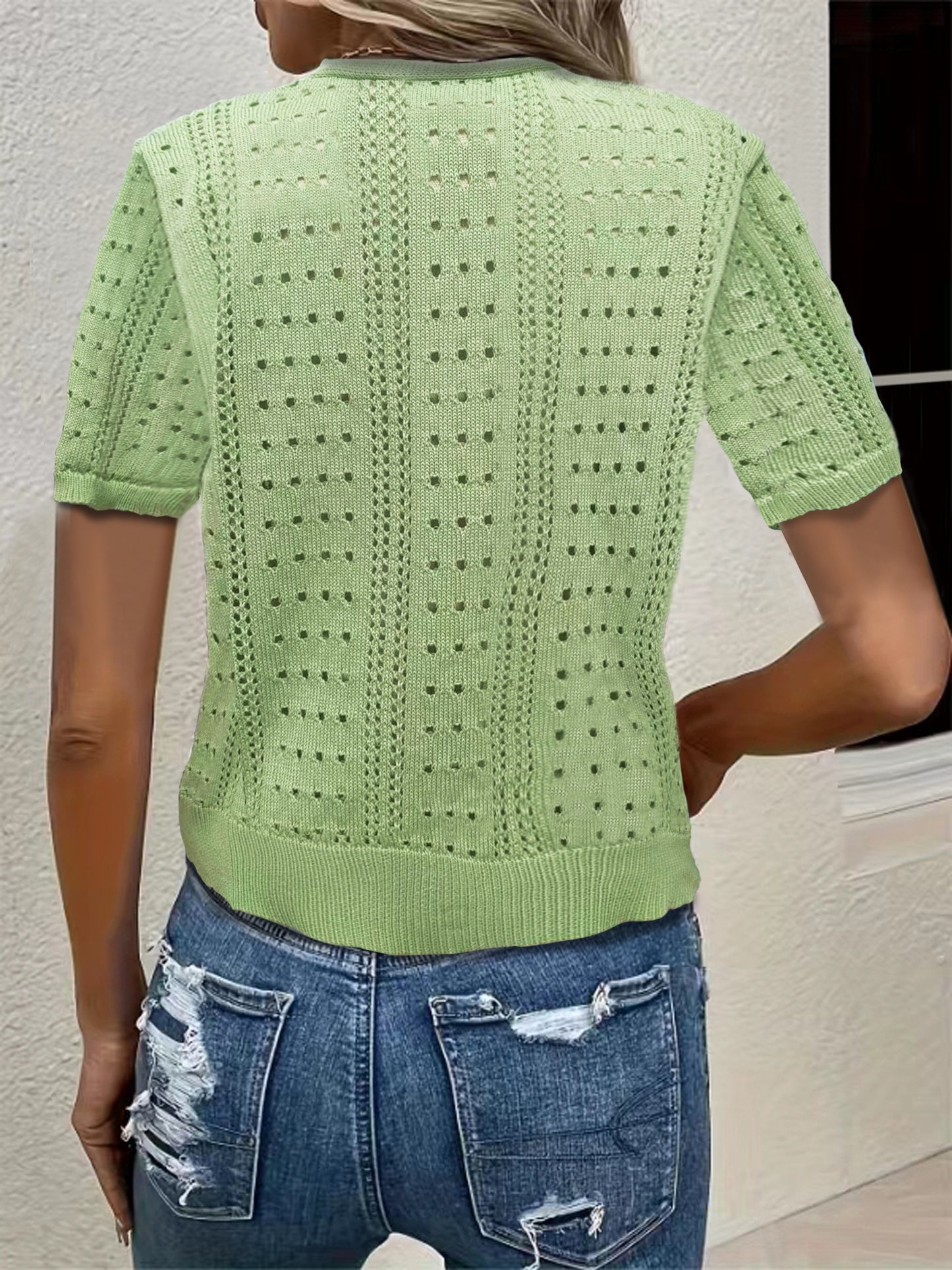 Chic Solid Color V-Neck Cardigan with Button Front & Cut Out Detail