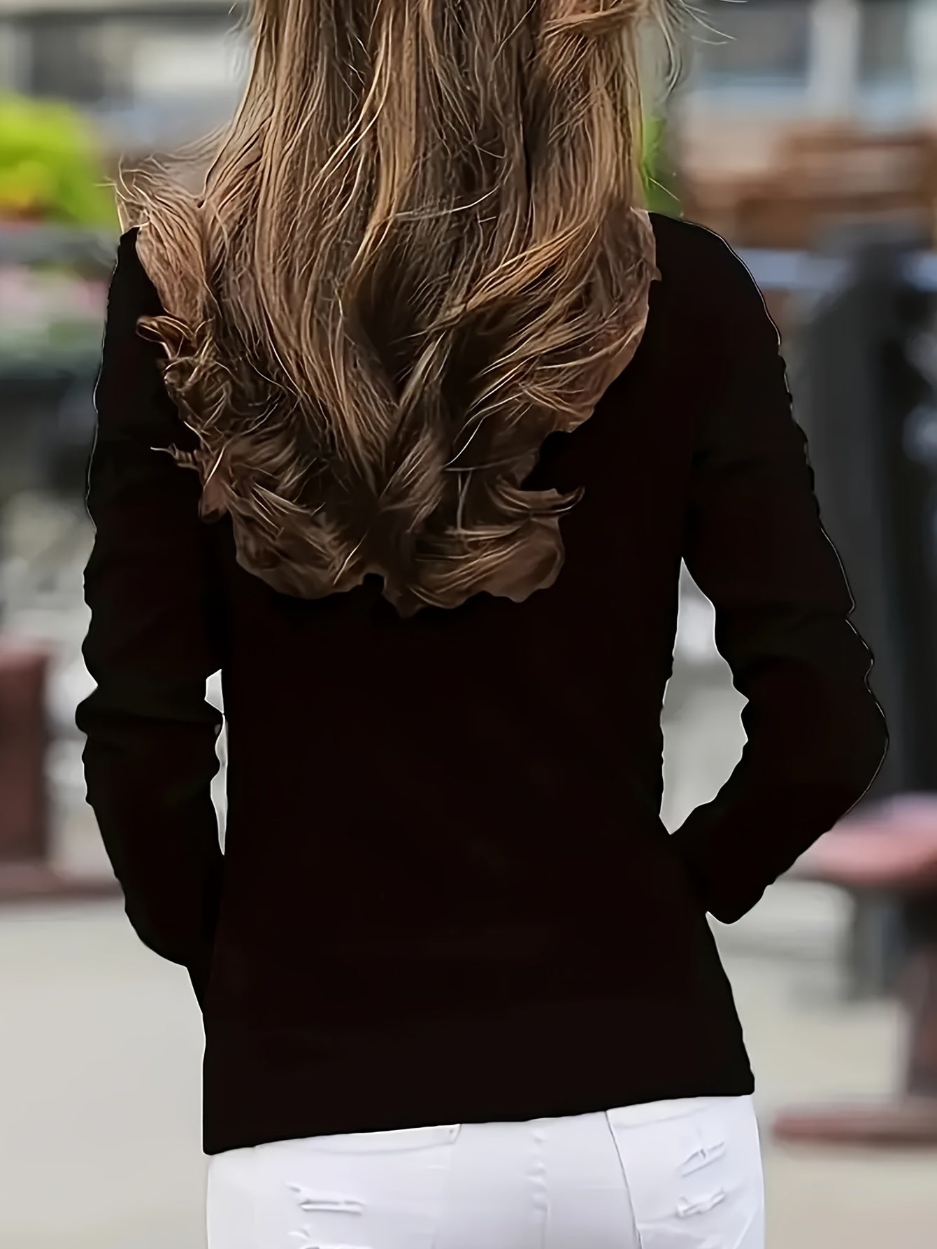Plus Size Women's Solid Color Mock Neck Long Sleeve T-Shirt - Soft, Breathable, Casual Simple Top for Spring & Fall - Comfortable, Relaxed Fit, Easy Care, Versatile Wardrobe Essential