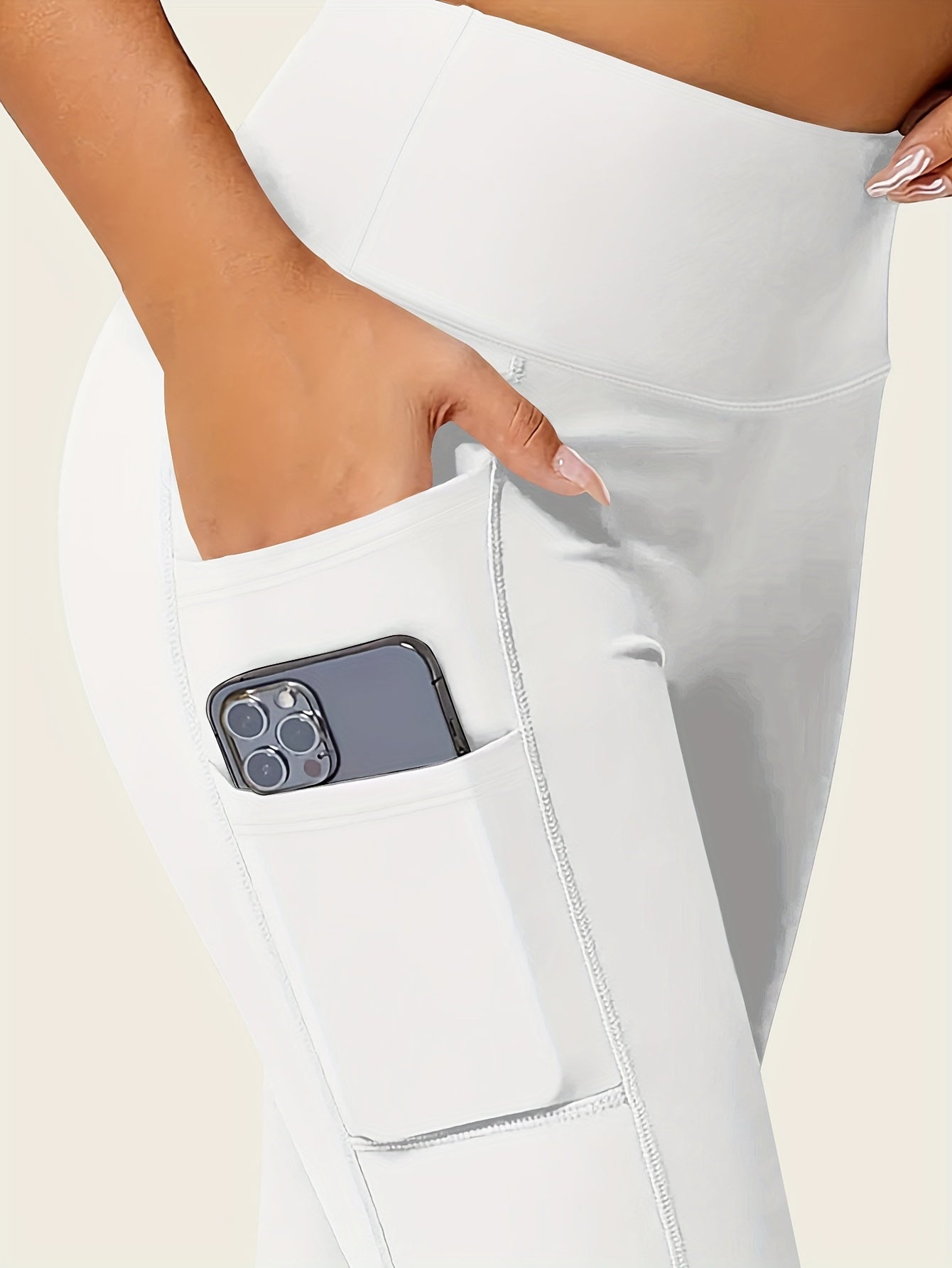 Butt-Lifting High-Waisted Seamless Leggings - Sculpting, Smoothing, and Lifting Shapewear with Phone Pockets and Four-Way Stretch Fabric - Women's Underwear and Shapewear for Comfort and Confidence