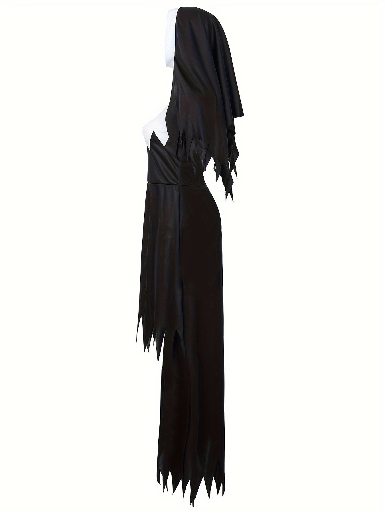 Disfraz de enfermera sangrienta de Halloween para mujer, vestido de enfermera de manga larga y sombrero, ropa elegante