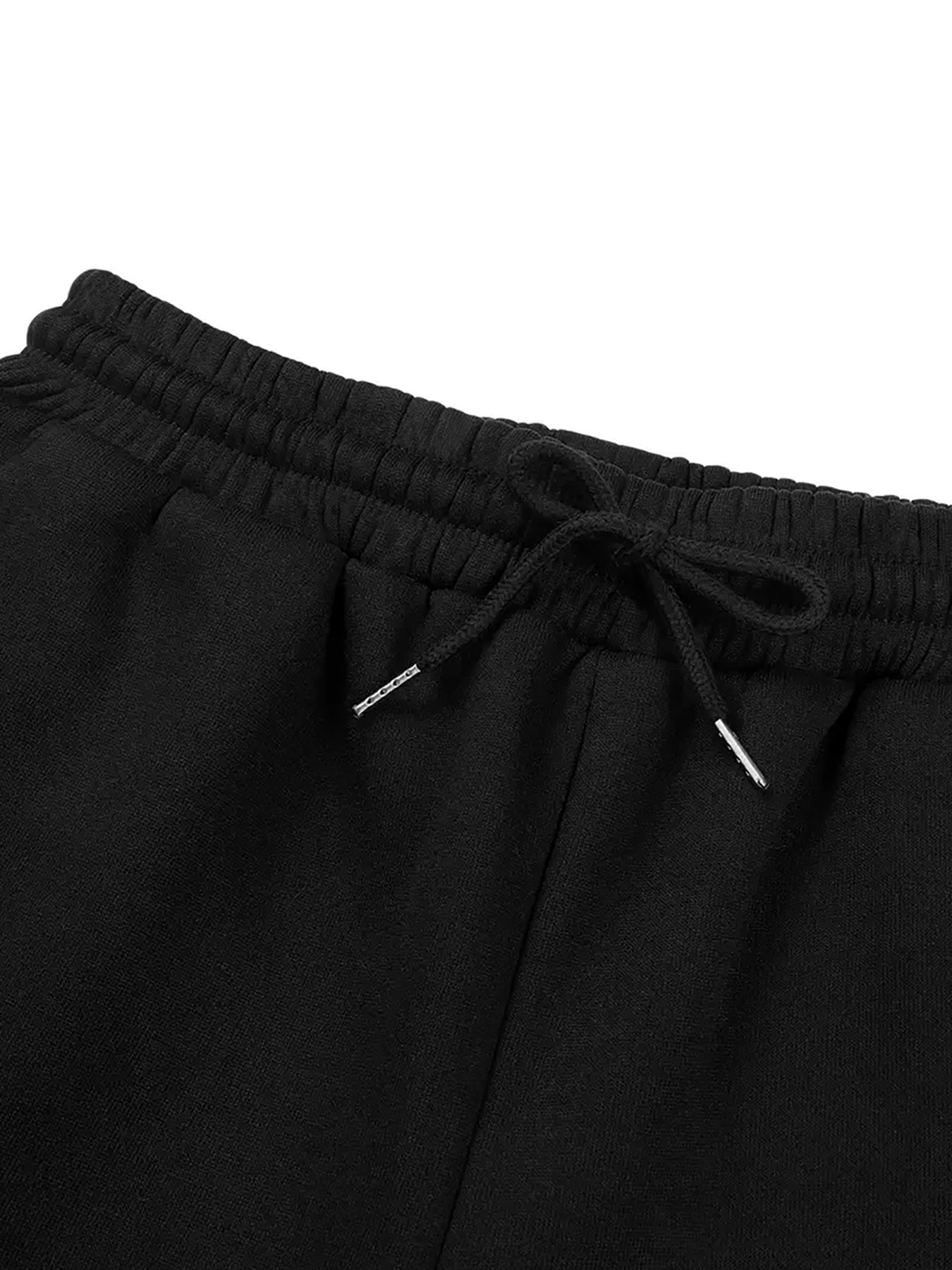 1 pantalón deportivo informal con estampado gótico para mujer, tejido de punto 100 % poliéster, temporada de invierno, cintura elástica con cordón, pantalones de pierna ancha estilo hip hop de pierna recta