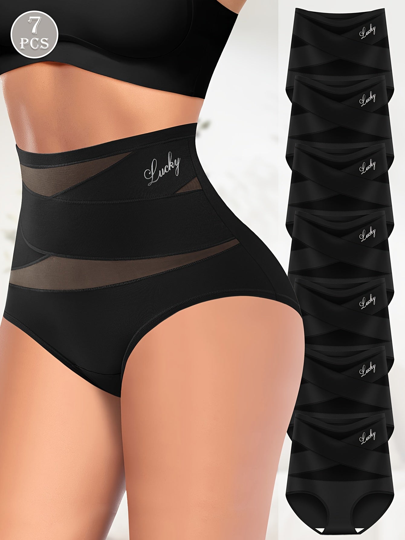 High Waist Body Shaping Briefs - MIOTAN 7-Pack - LuxyXO