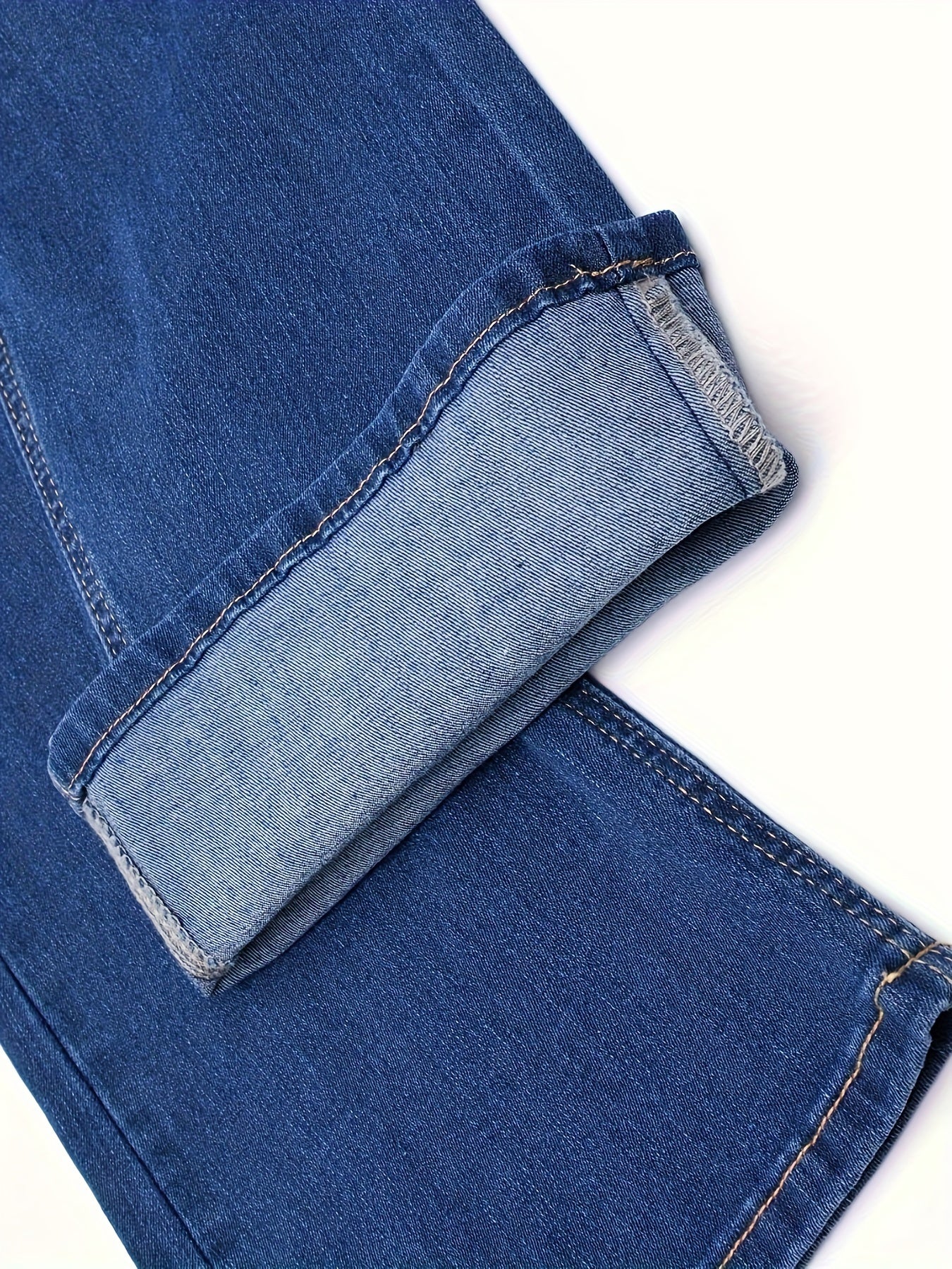 Pantalones acampanados ajustados y elásticos con efecto lifting de cadera para mujer, color azul claro