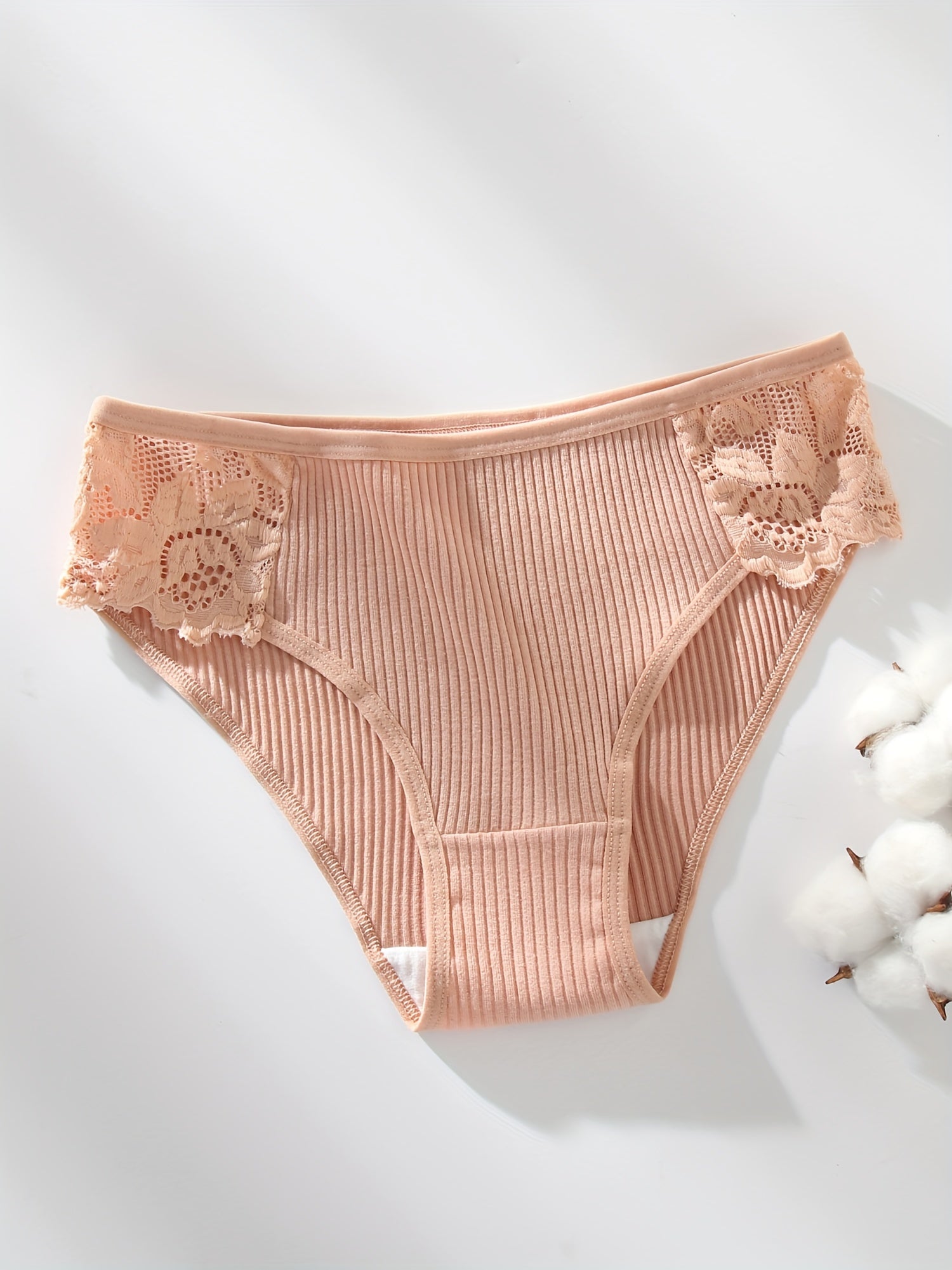 Comfy Floral Lace Briefs - Sexy Cotton Lingerie Set 5-Pack - LuxyXO