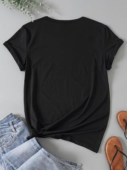 Stylish Jesus Graphic Print T-Shirt - Soft, Breathable, Short Sleeve, Casual Summer Top for Women - Relaxed Fit, Comfortable Clothing for Daily Wear - LuxyXO