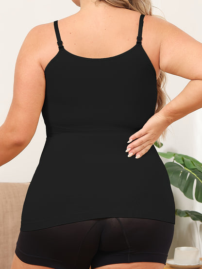 Plus Size Women's Shaping Tank Top - Sculpting, Slimming, and Posture Perfecting Camisole with Tummy Control, Back Support, and Breathable Fabric for Comfortable Everyday Wear