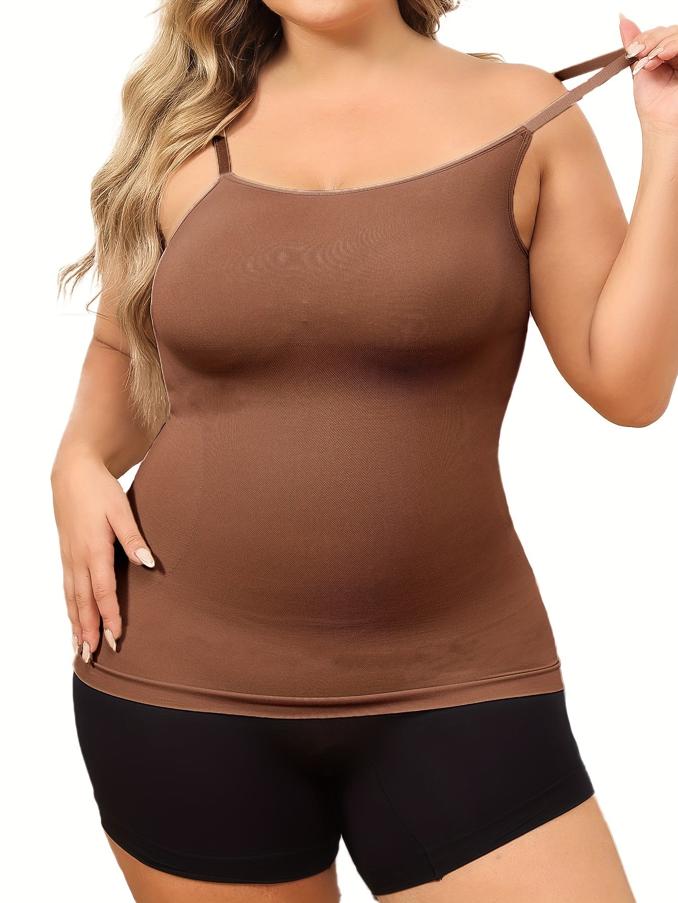 Plus Size Women's Shaping Tank Top - Sculpting, Slimming, and Posture Perfecting Camisole with Tummy Control, Back Support, and Breathable Fabric for Comfortable Everyday Wear