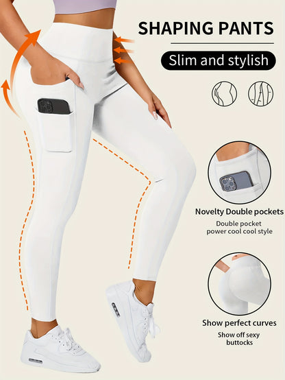 Leggings sin costuras de cintura alta que realzan los glúteos: fajas moldeadoras que esculpen, suavizan y realzan con bolsillos para el teléfono y tela elástica en cuatro direcciones: ropa interior y fajas para mujeres que brindan comodidad y confianza