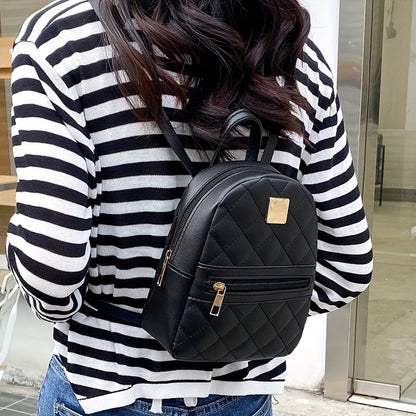 Chic Diamond Quilted Women's Backpack