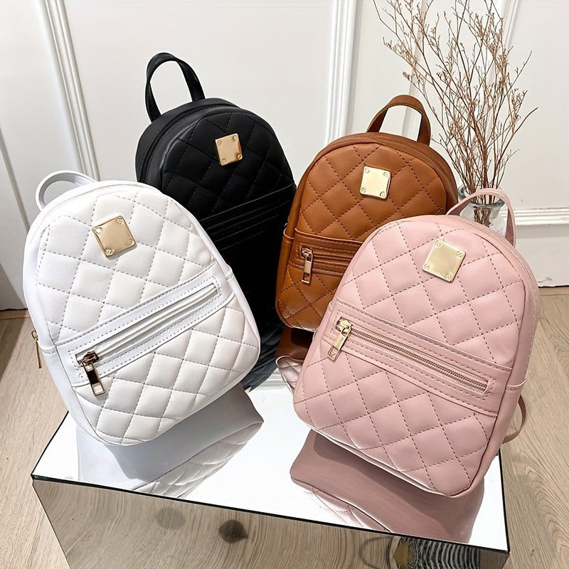 Chic Diamond Quilted Women's Backpack