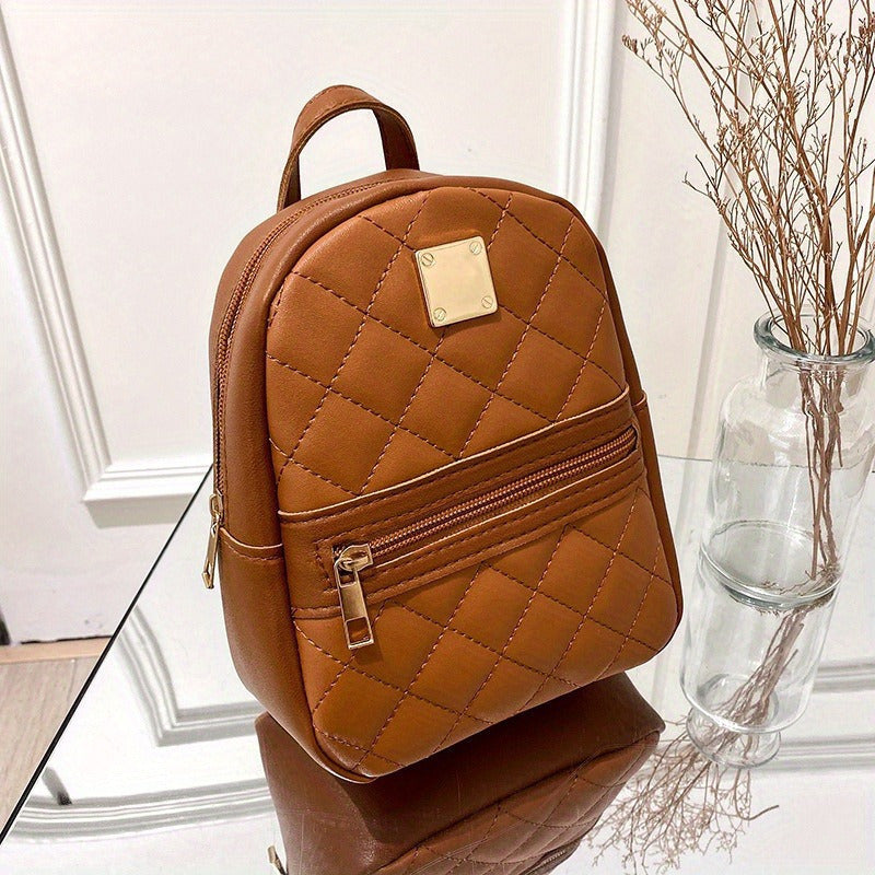 Chic Diamond Quilted Women's Backpack