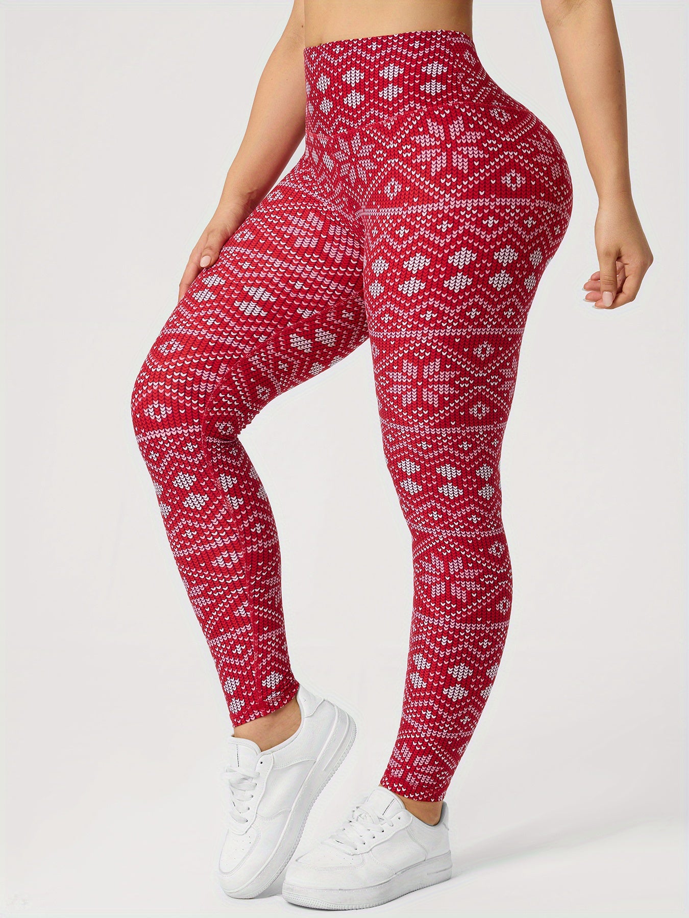 Women's High Waist Christmas Print Casual Sports Skinny Yoga Leggings, Women's Sportswear & Clothing