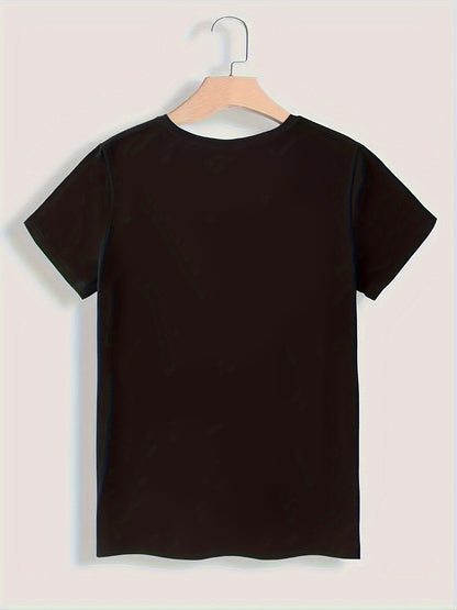 Fashion T-shirt-Casual round Neck, Unique Pearl Lip Design