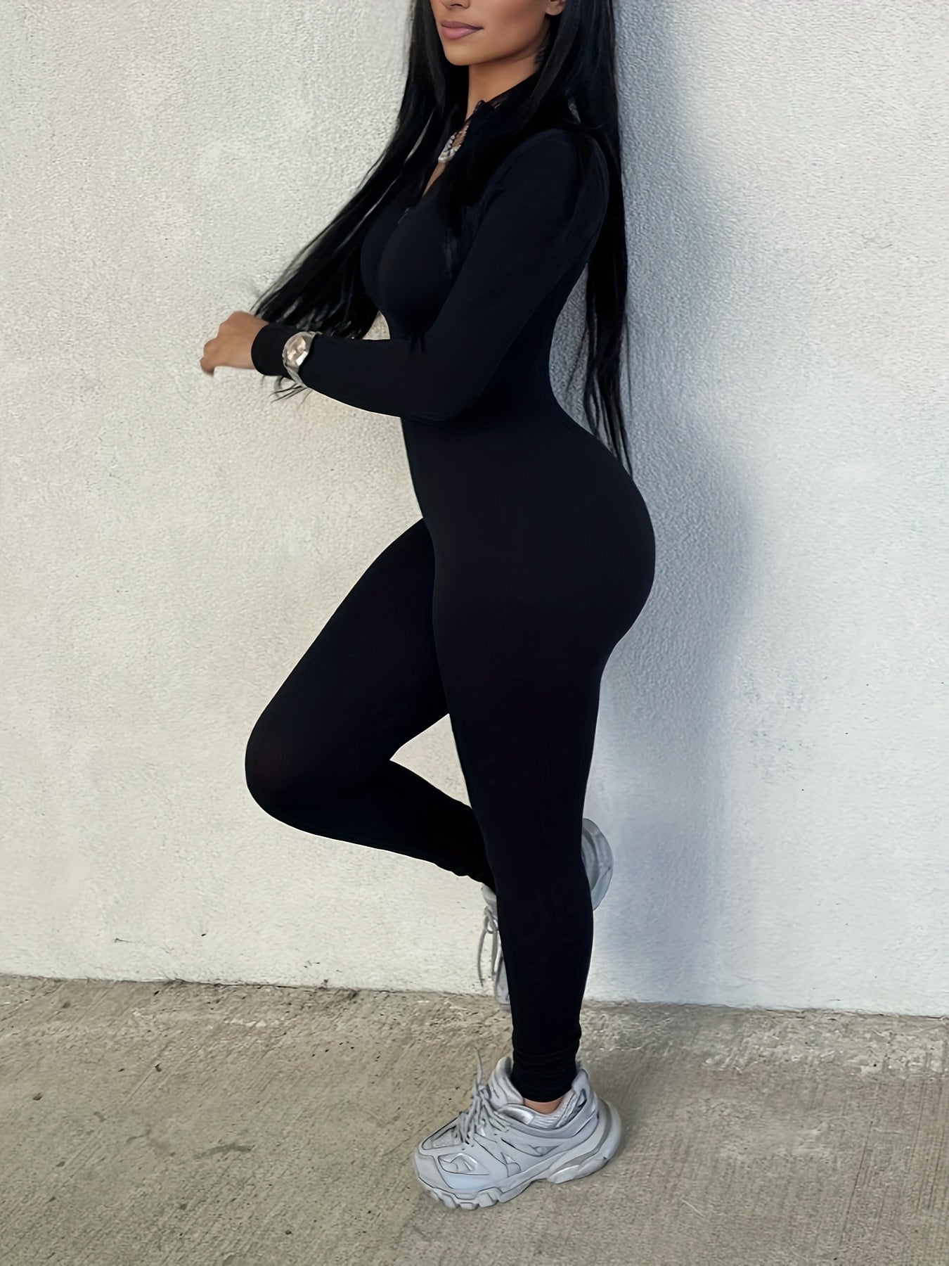 Sexy Skinny Long-sleeved Jumpsuit