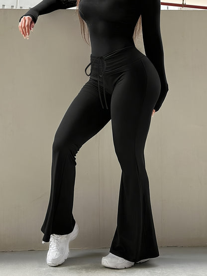 Stretchy Women's Black Cargo Legging Pants