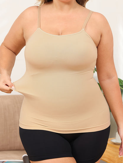 Plus Size Women's Shaping Tank Top - Sculpting, Slimming, and Posture Perfecting Camisole with Tummy Control, Back Support, and Breathable Fabric for Comfortable Everyday Wear